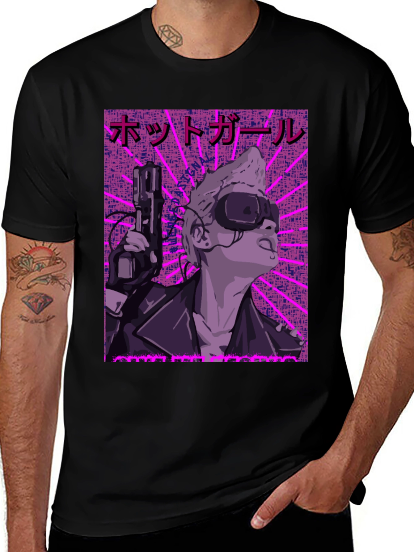 Cyberpunk Girl Graphic Print Tee