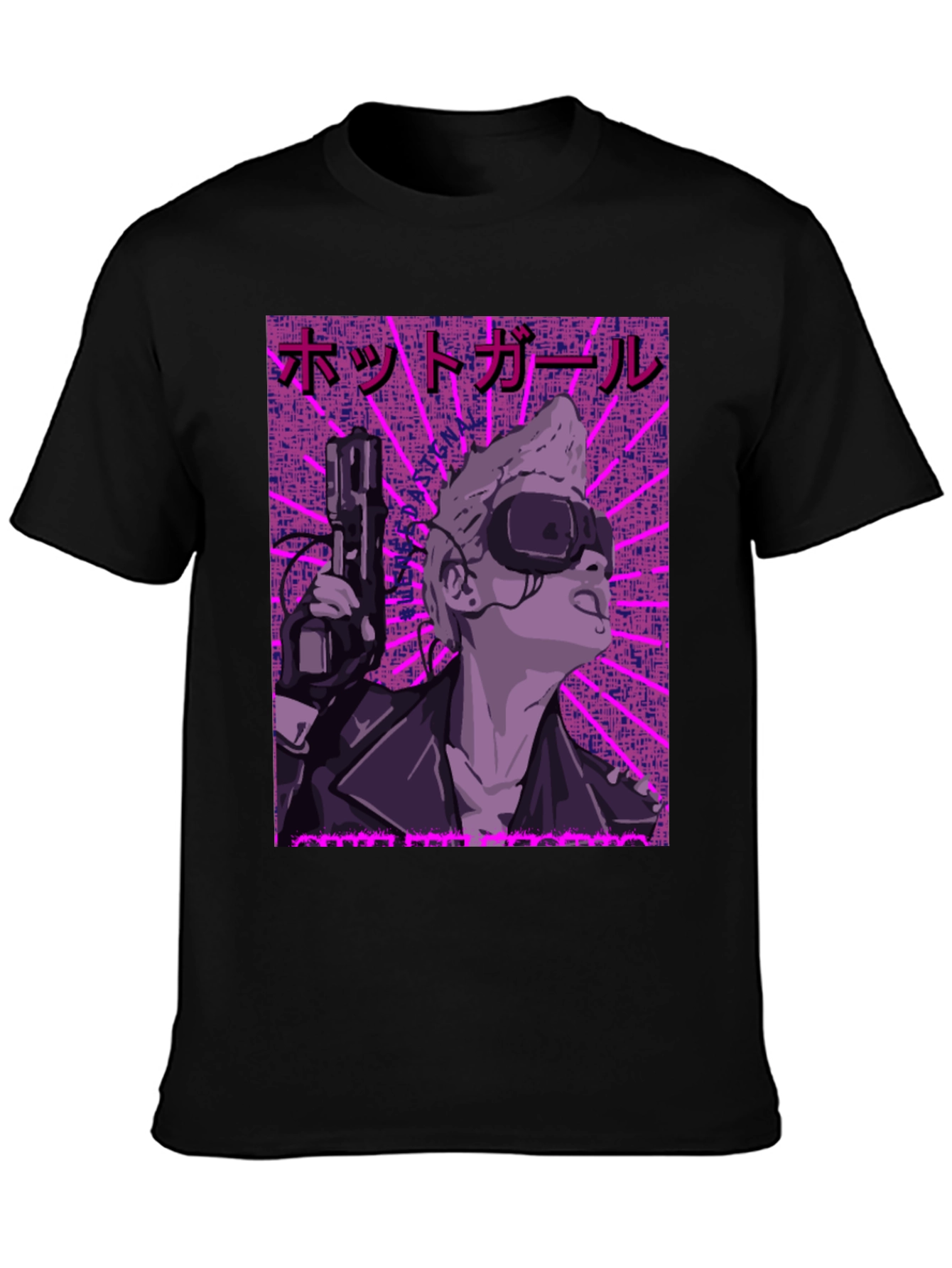 Cyberpunk Girl Graphic Print Tee