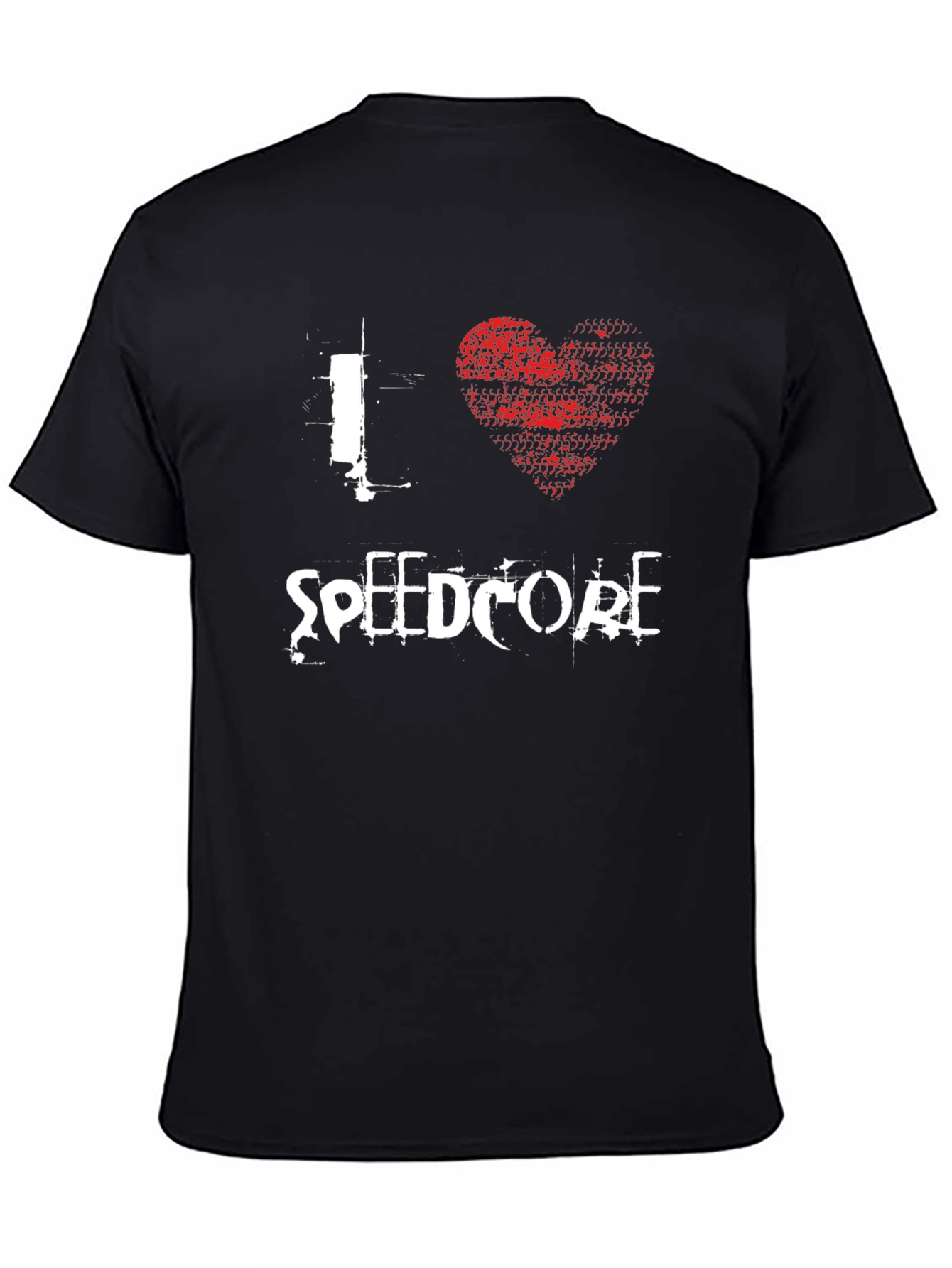 I Love Speedcore Black Graphic T-Shirt
