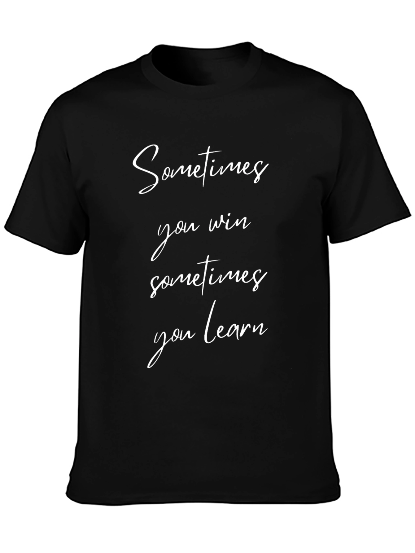 Mens Black Sometimes Graphic Tee