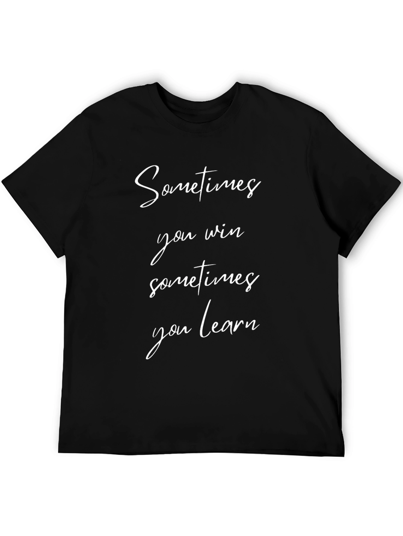 Mens Black Sometimes Graphic Tee