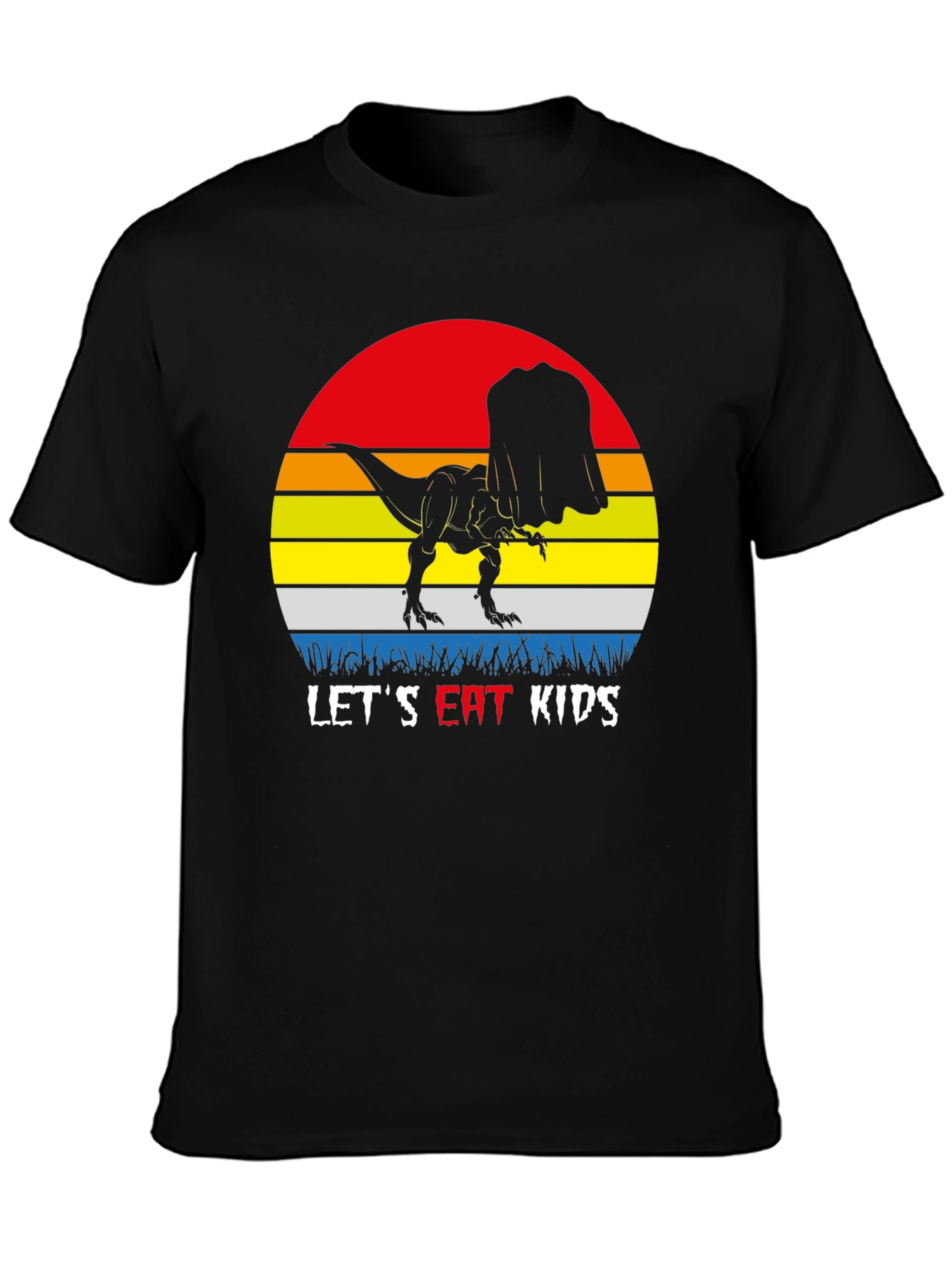 Dinosaur Lets Eat Kids Graphic T-Shirt