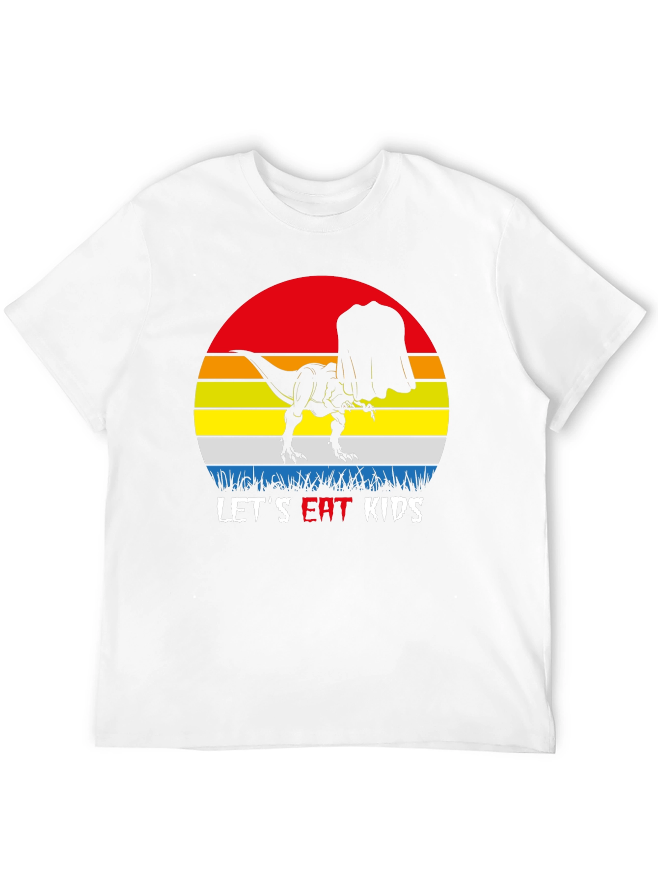 Dinosaur Lets Eat Kids Graphic T-Shirt