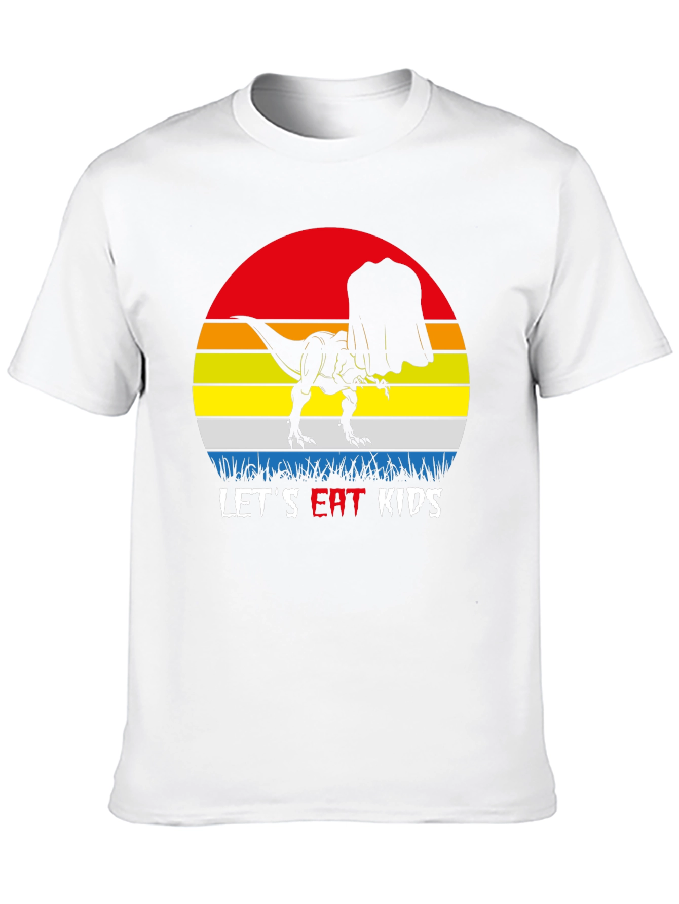 Dinosaur Lets Eat Kids Graphic T-Shirt