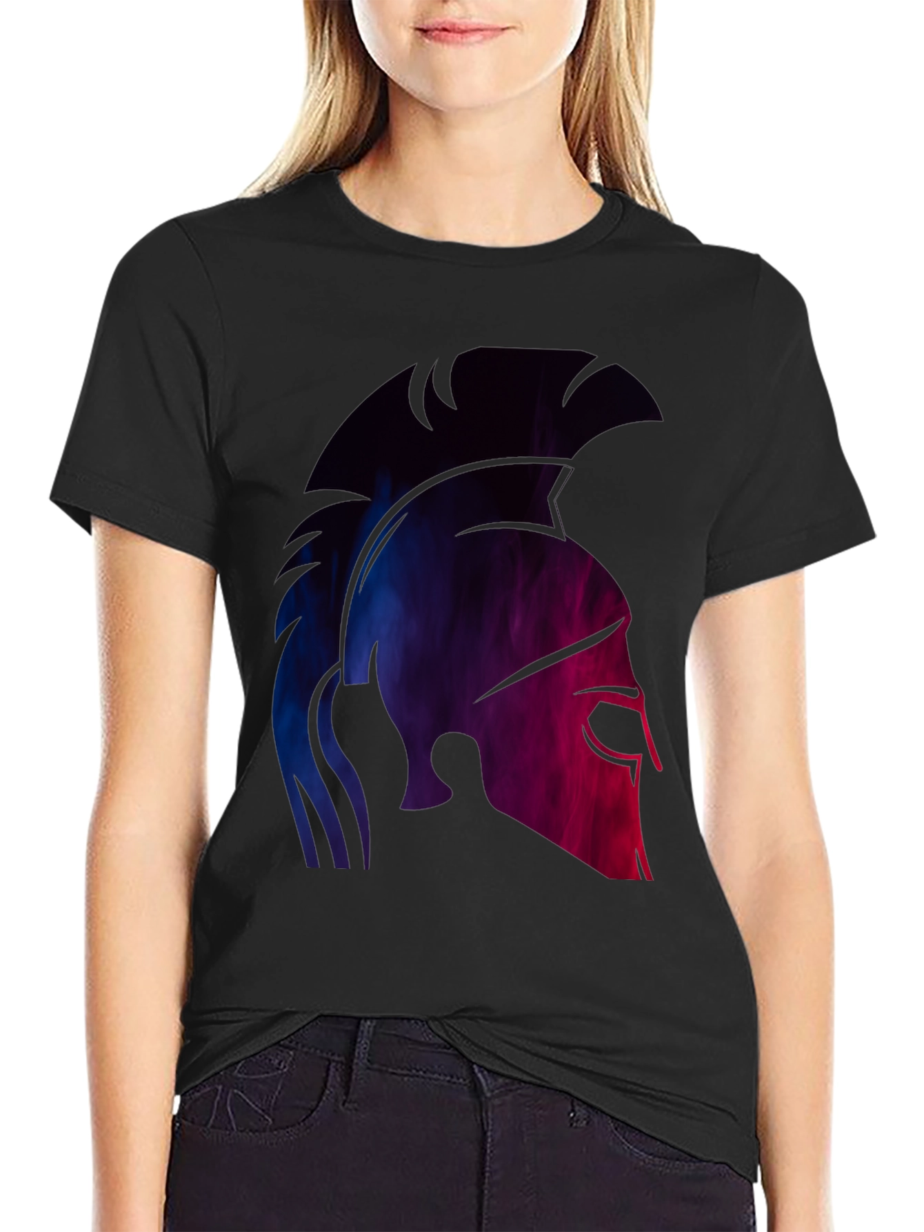 Spartan Helmet Graphic Tee - Black