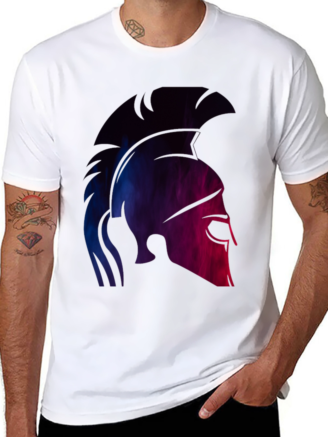 Spartan Helmet Graphic Tee - Black