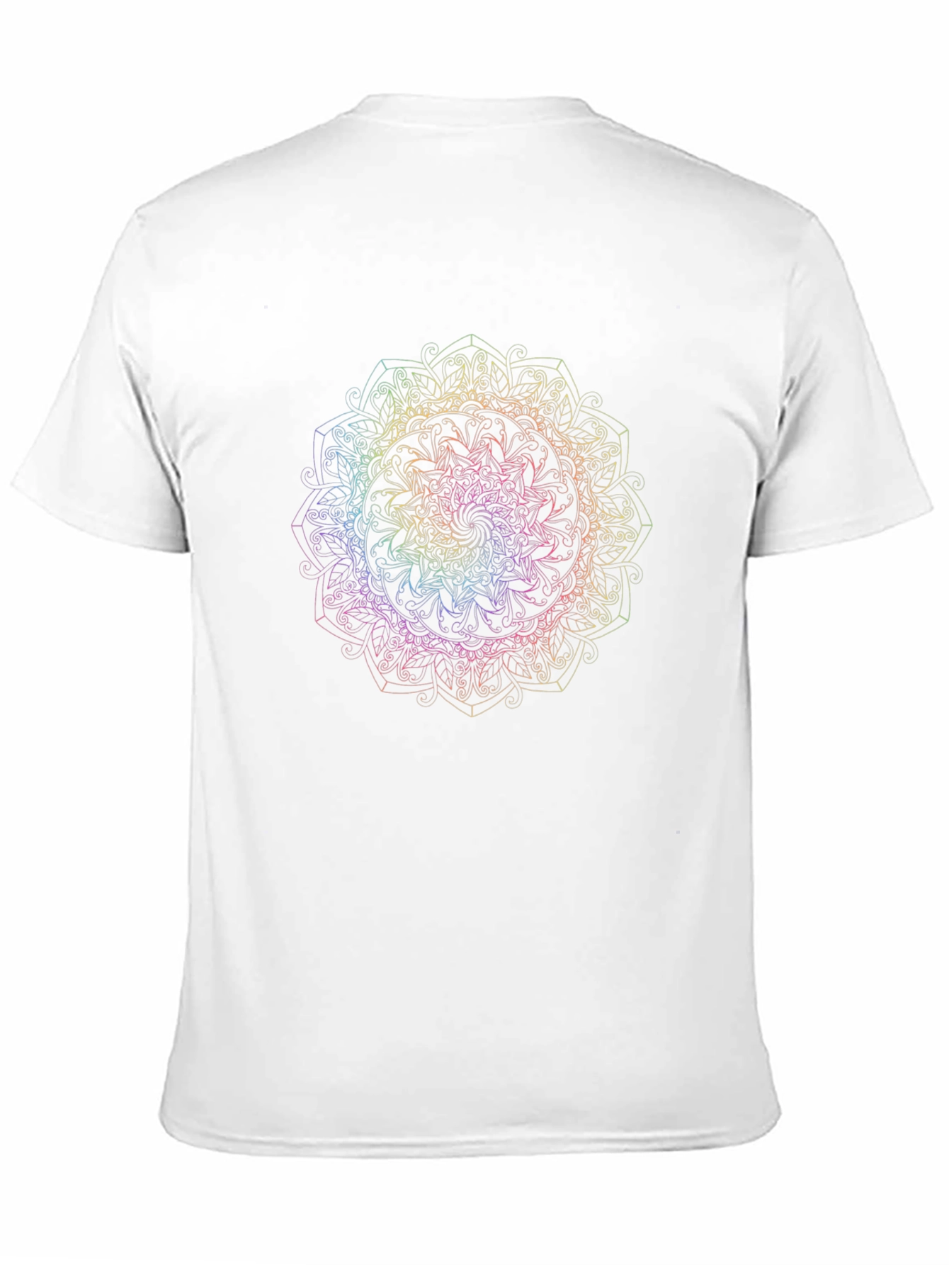 Rainbow Mandala Graphic Black T-Shirt