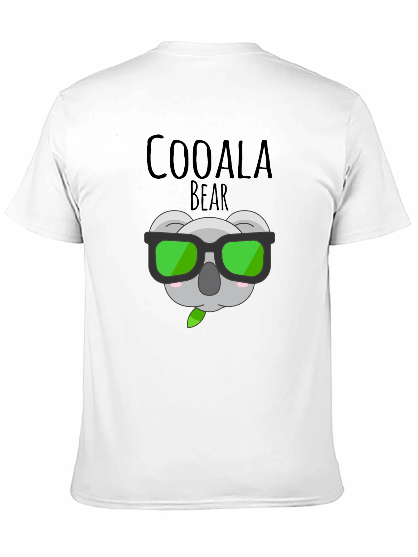 Coolala Bear T-Shirt - Black Cartoon Koala with Sunglasses