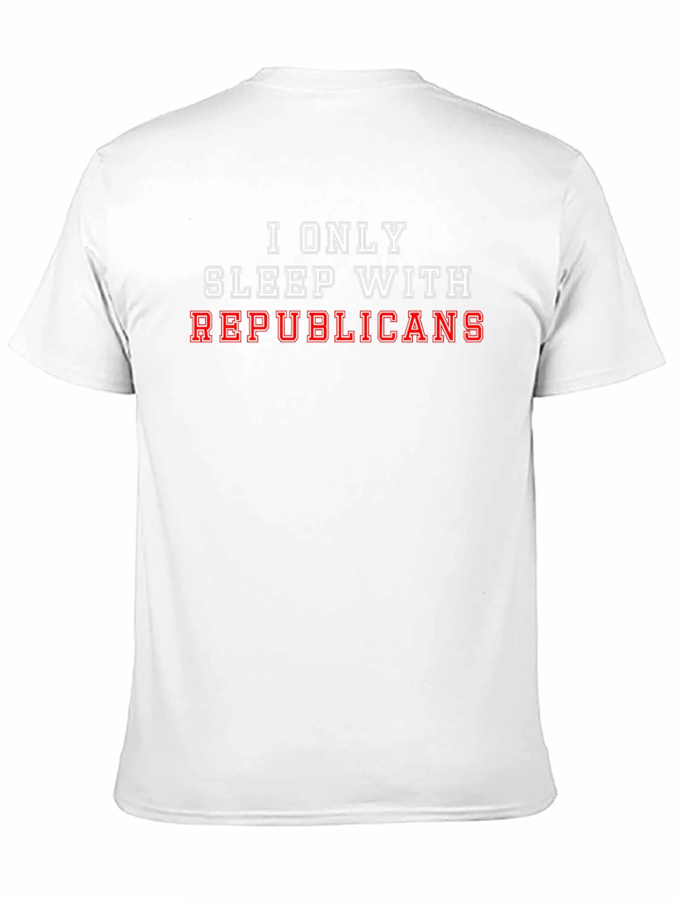 I Only Sleep With Republicans Black Crewneck Tee