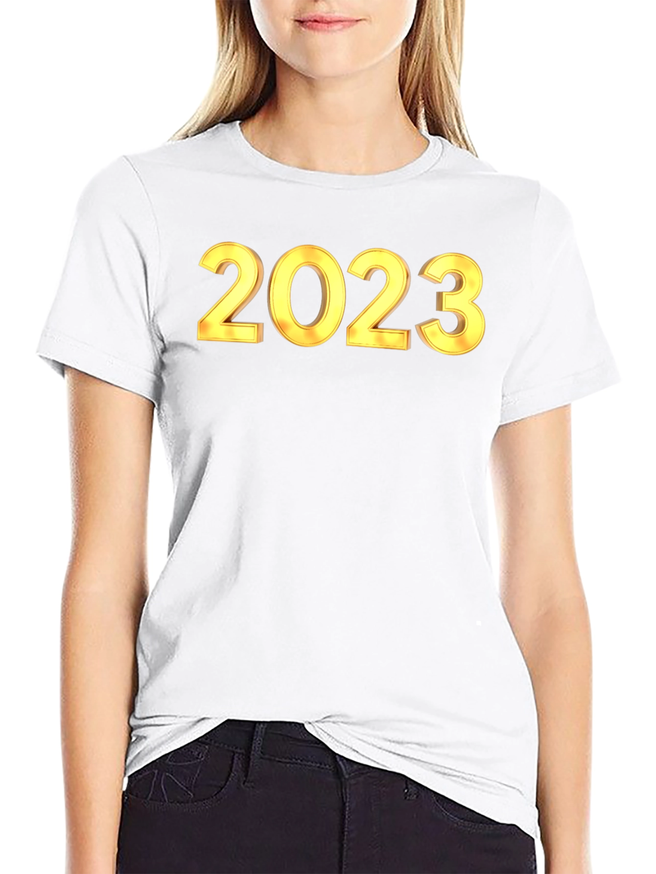 New Year 2023 Black Graphic T-Shirt