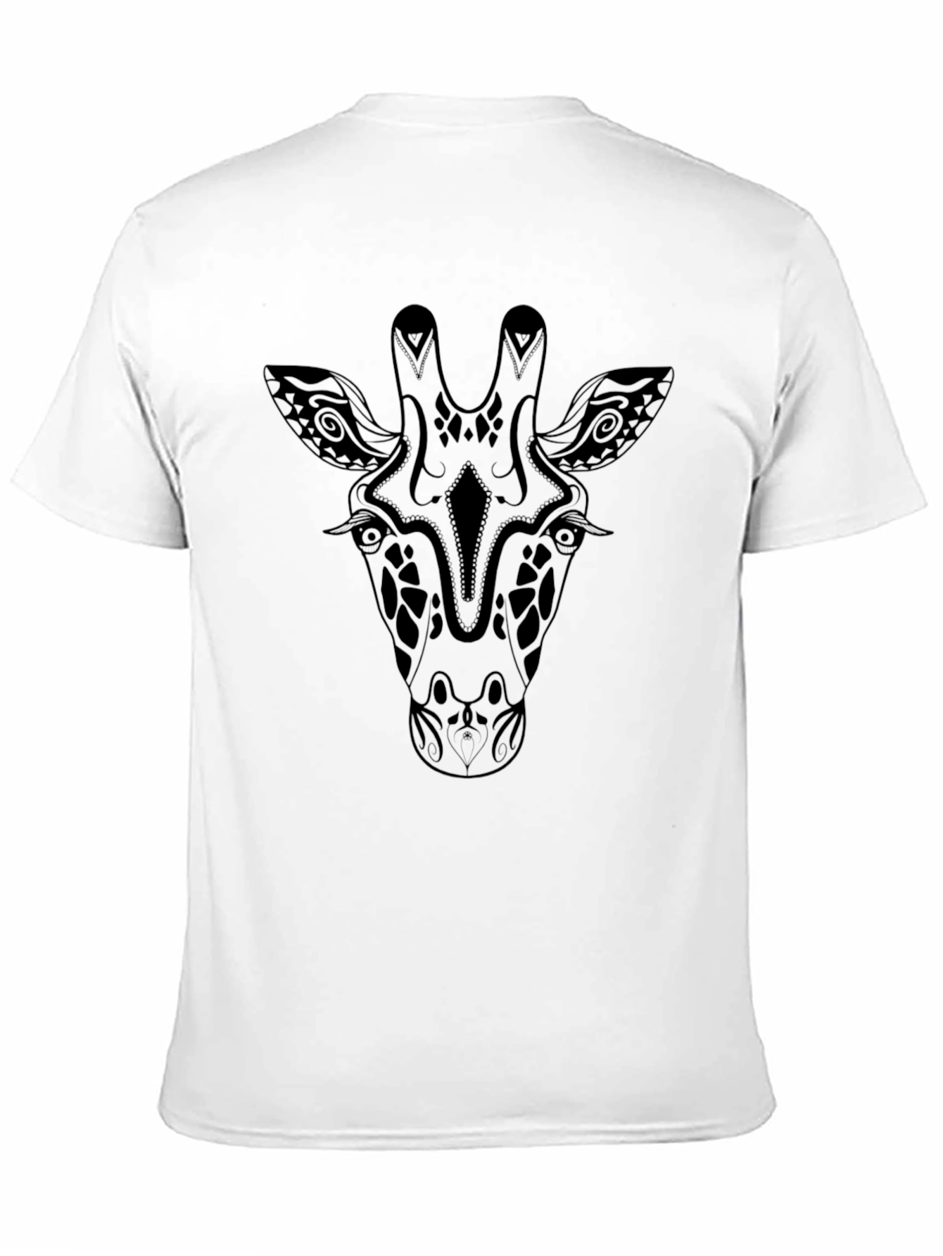 Giraffe Print Black T-Shirt - Stylish Animal Tee