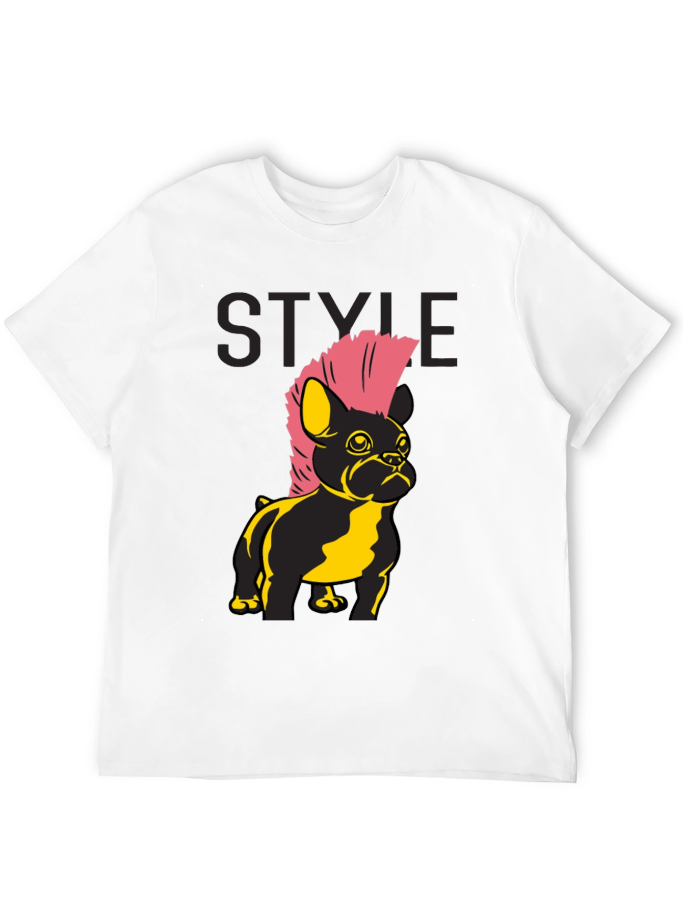 Punk Bulldog Graphic Tee - Black