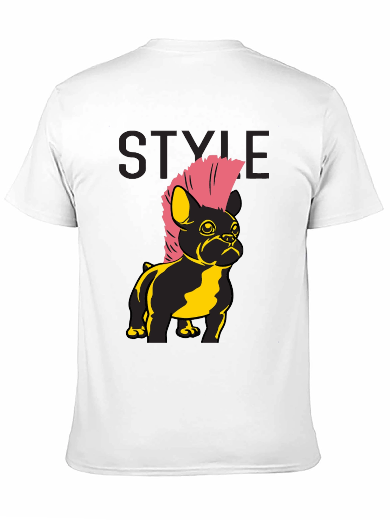Punk Bulldog Graphic Tee - Black