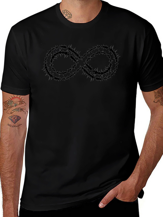 Edgy Infinity Symbol Black T-Shirt