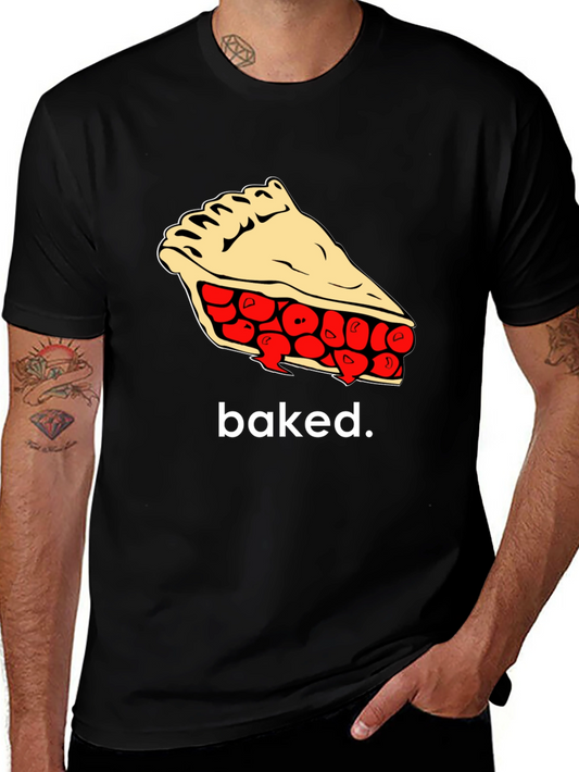 Baked Pie Slice Graphic Tee - Unisex Black T-Shirt