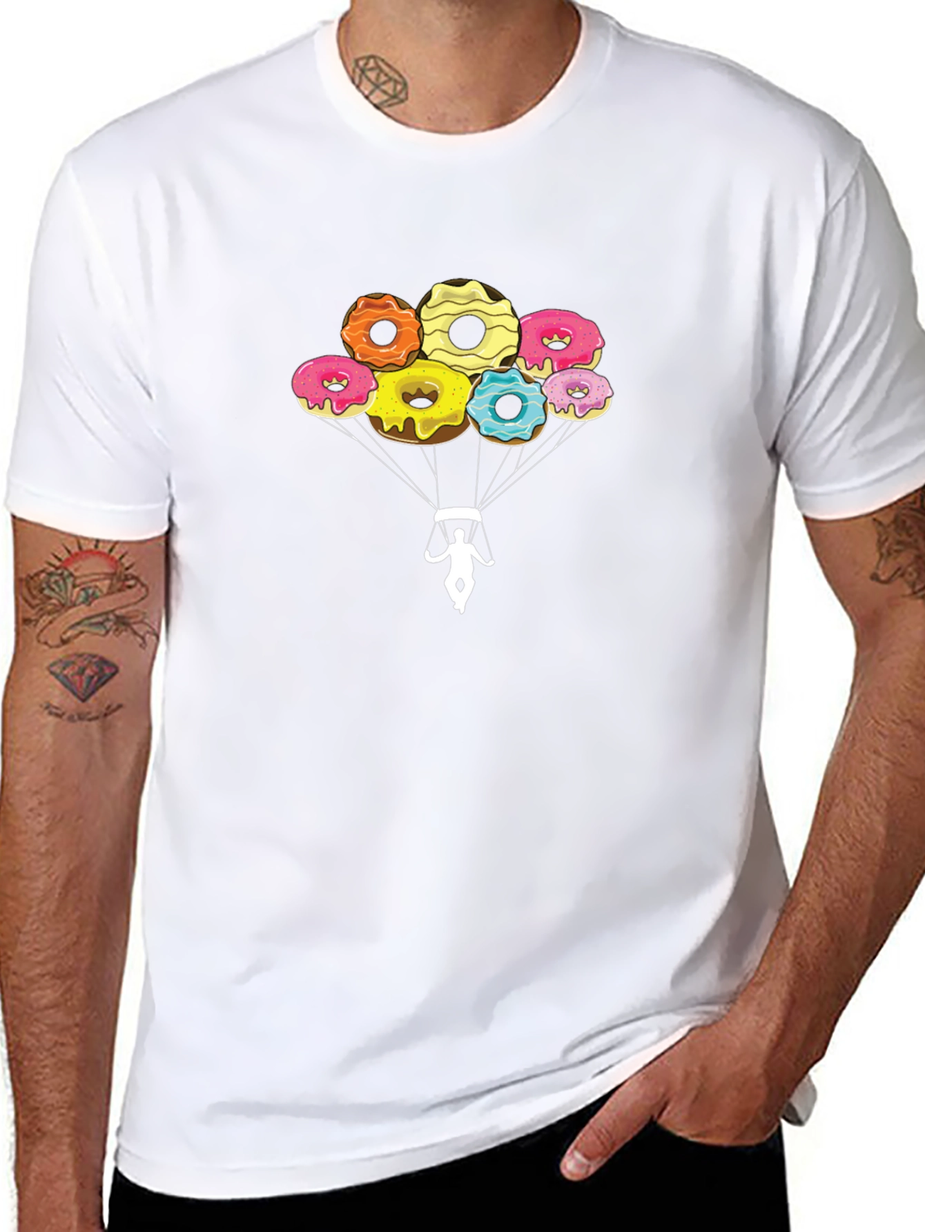 Donut Parachute Graphic T-Shirt