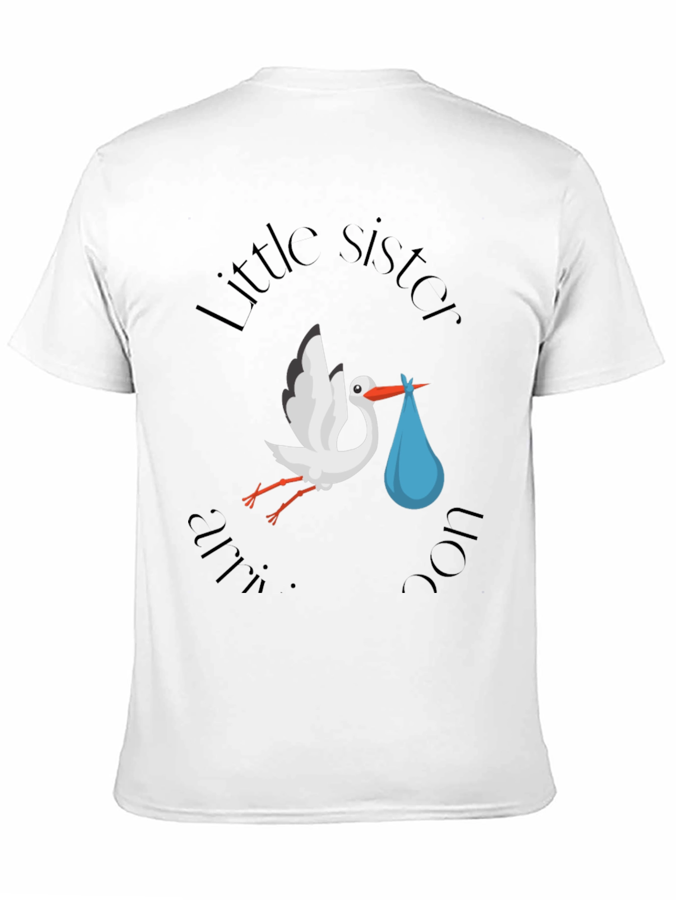 Little Sister Stork T-Shirt - Baby Announcement Tee