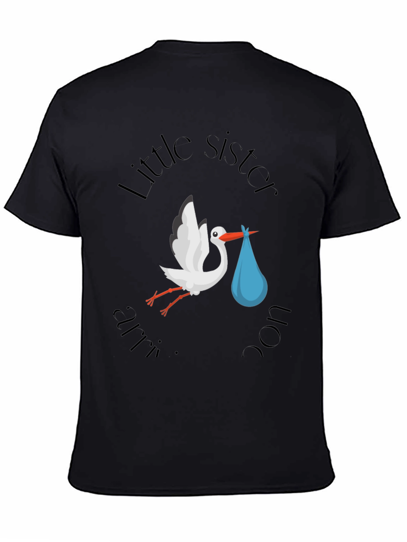 Little Sister Stork T-Shirt - Baby Announcement Tee
