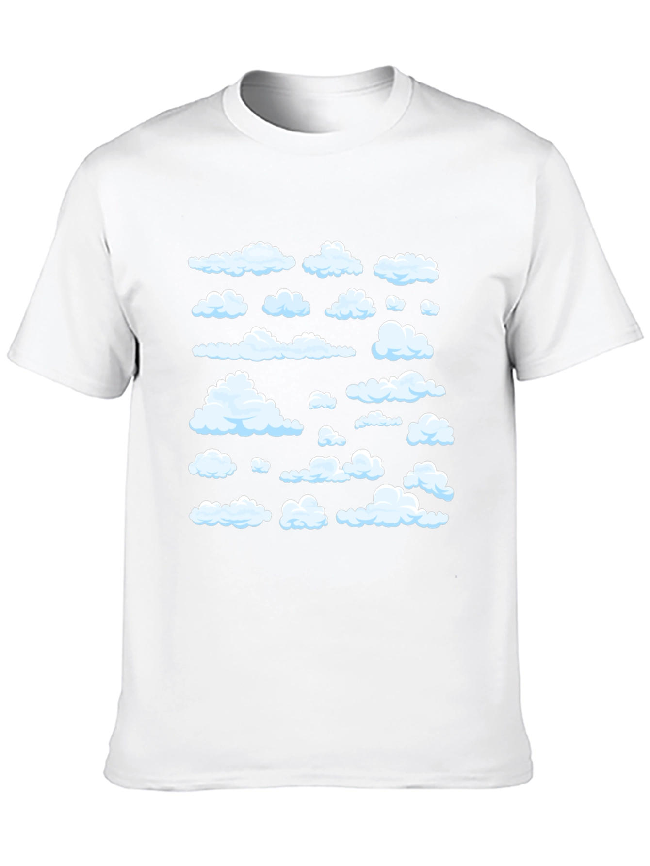 Cloud Pattern Black T-Shirt