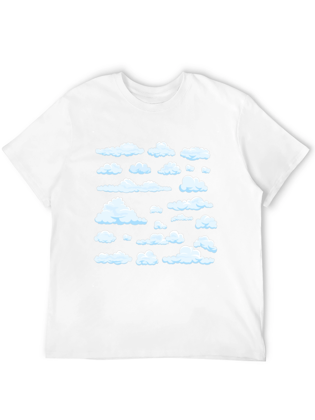 Cloud Pattern Black T-Shirt