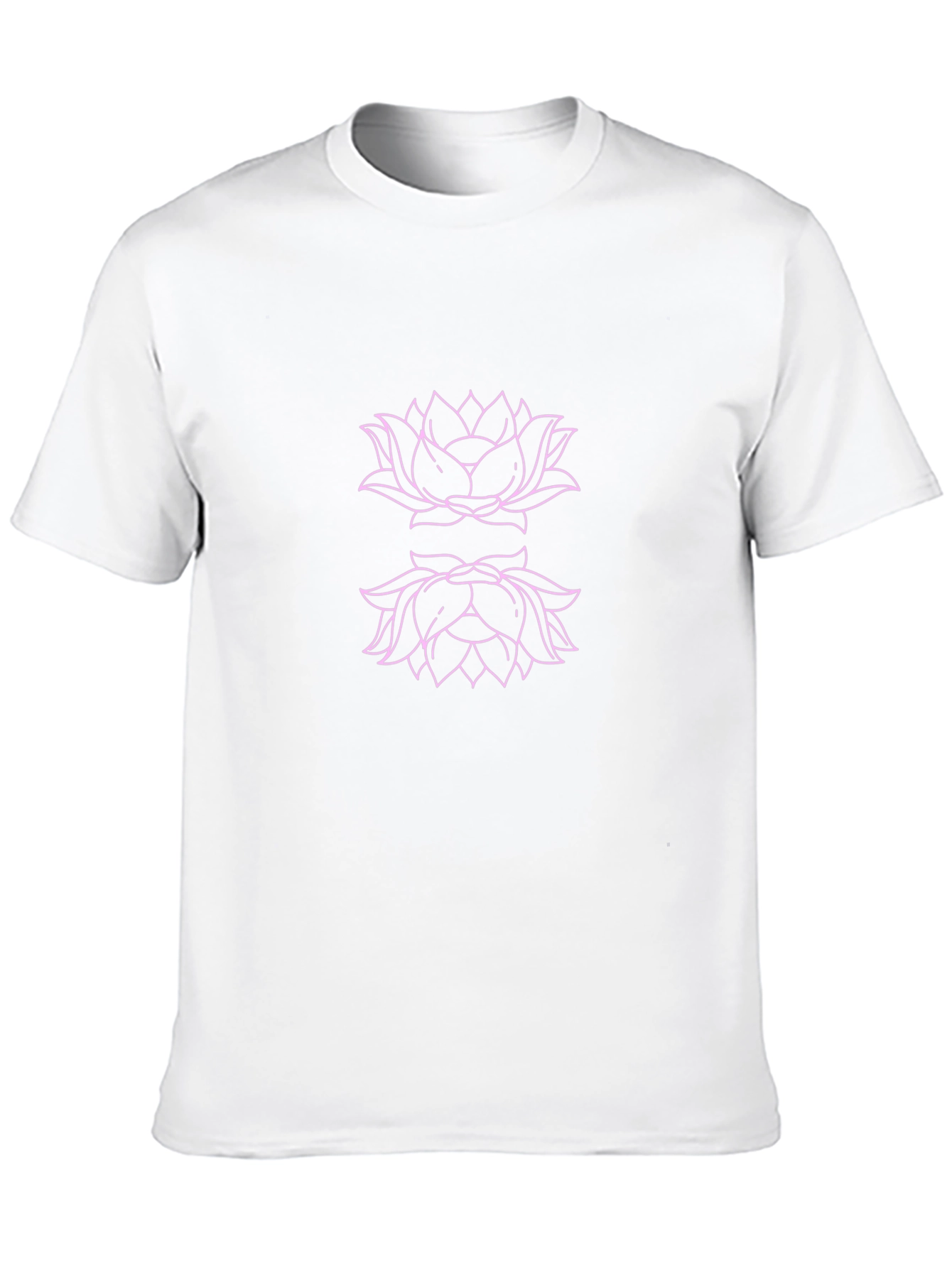 Lotus Flower Graphic Black T-Shirt