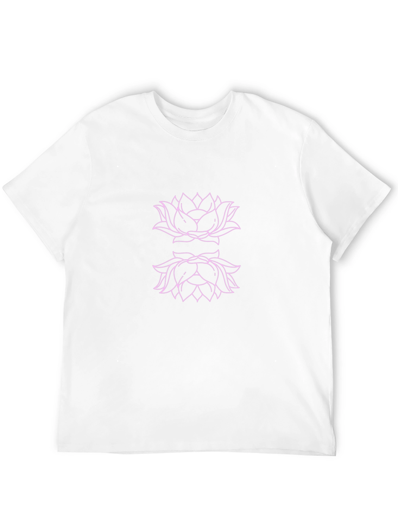 Lotus Flower Graphic Black T-Shirt
