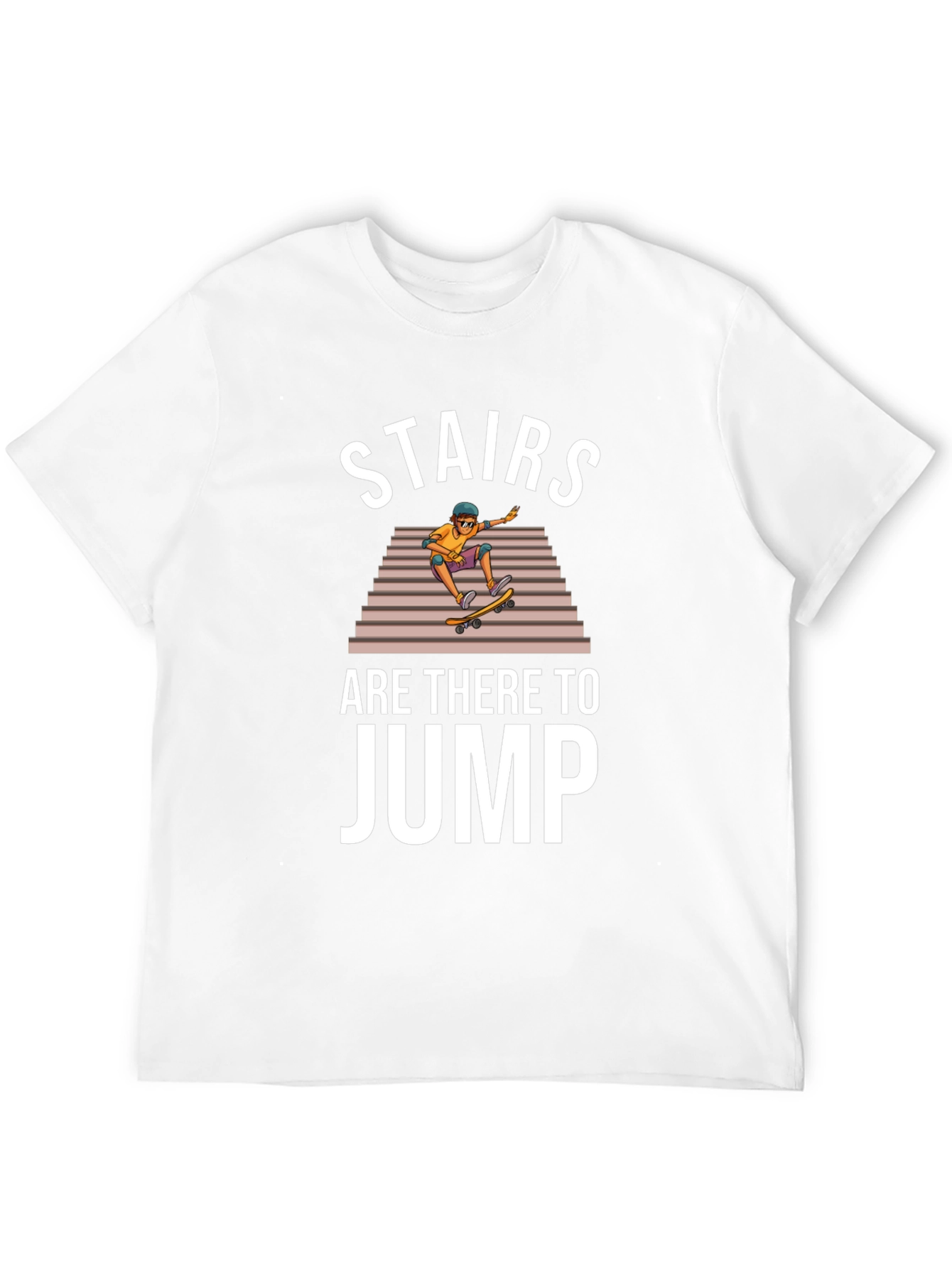 Stairs Are There to Jump Skater T-Shirt