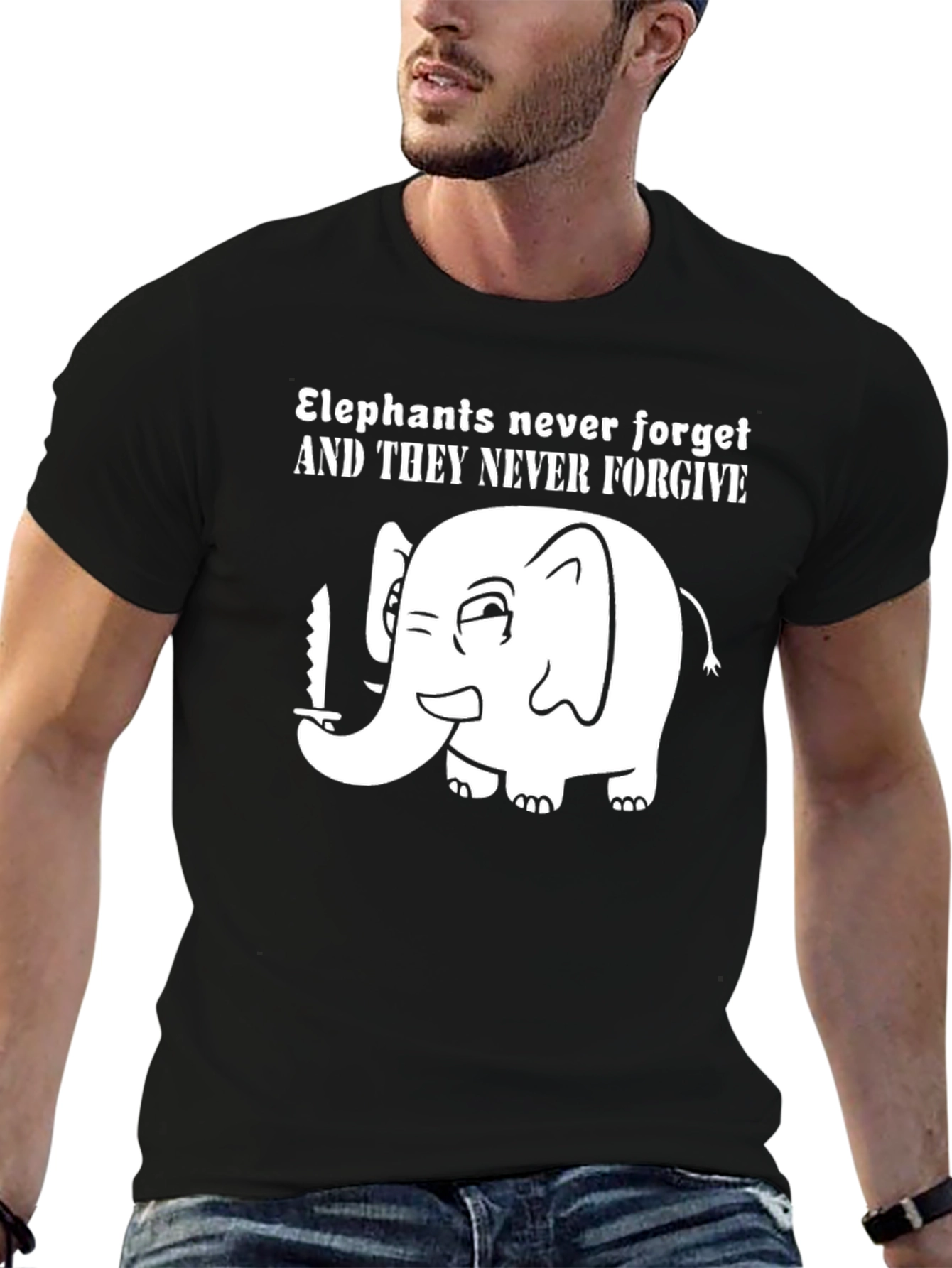 Elephant Never Forget Graphic T-Shirt