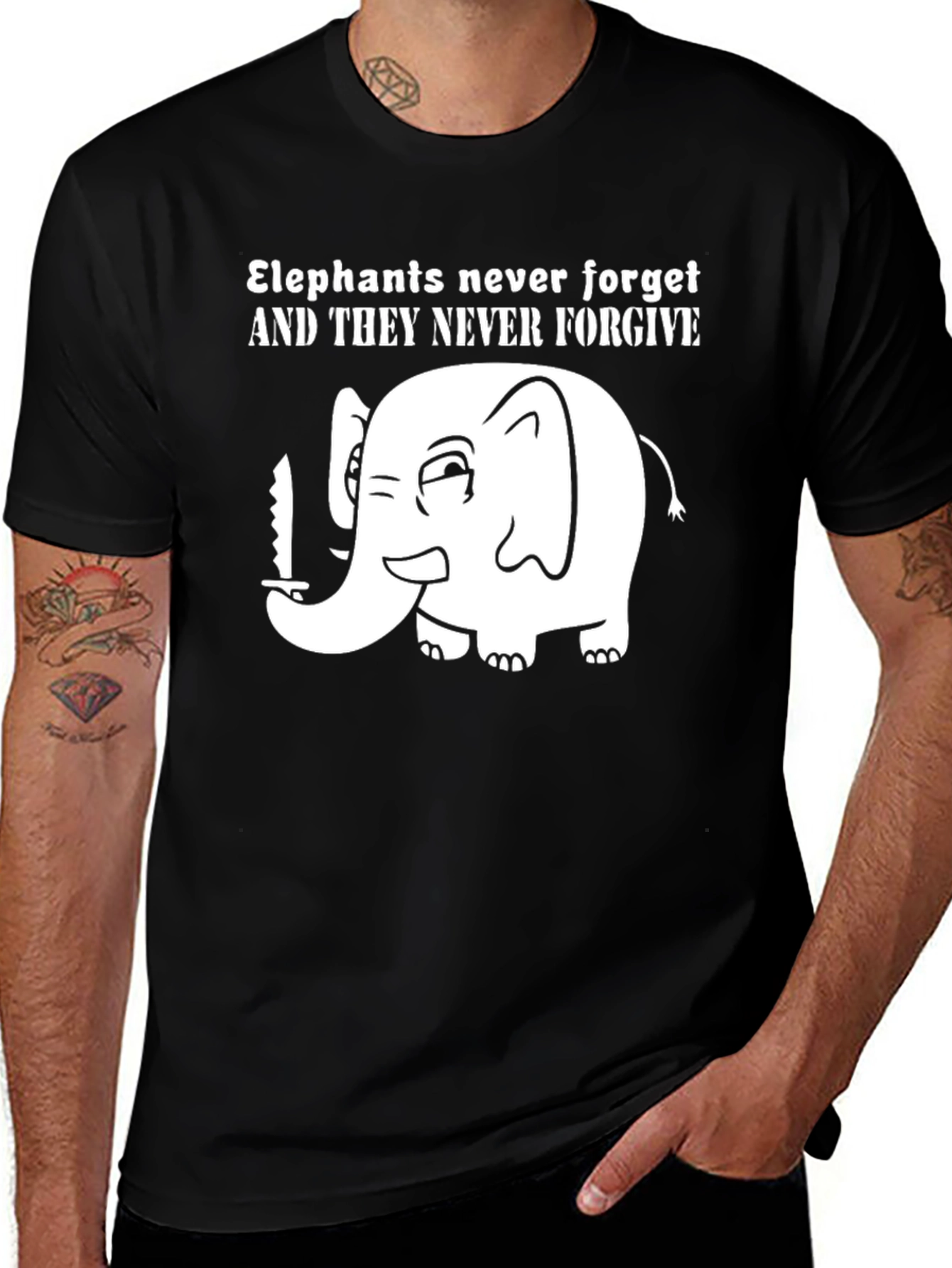 Elephant Never Forget Graphic T-Shirt