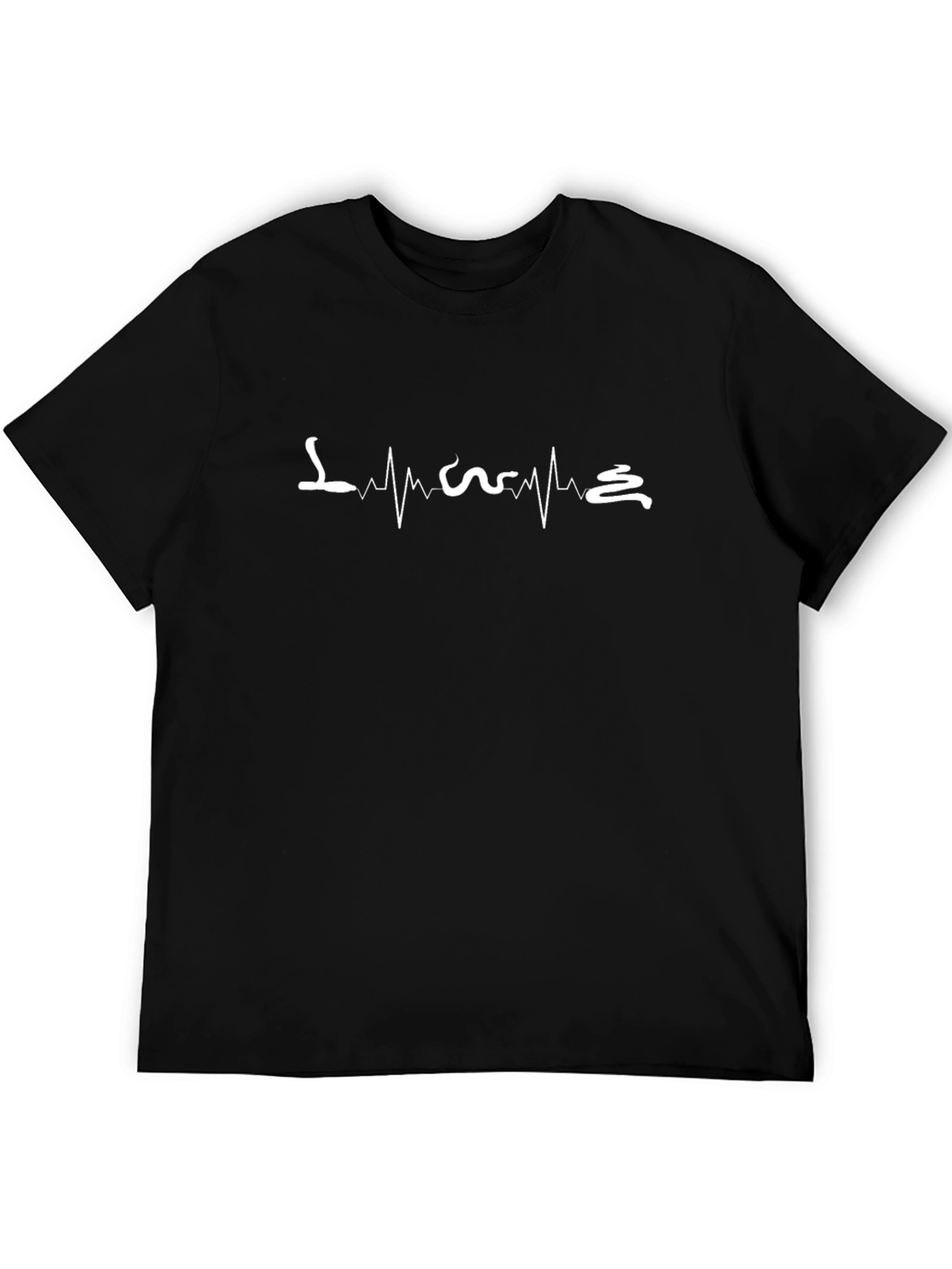 Snake Heartbeat T-Shirt - Black