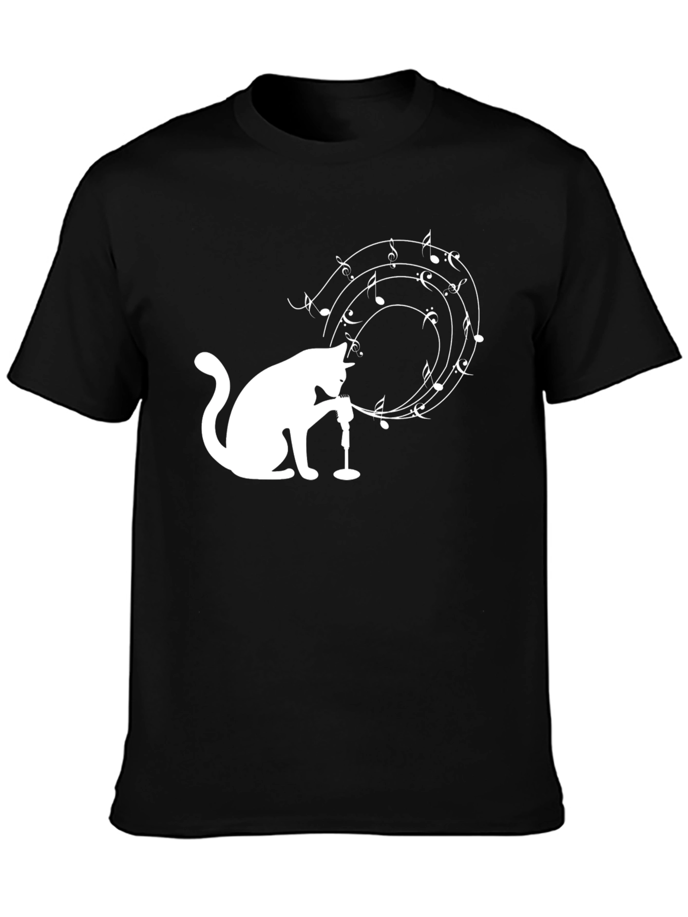 Cat Singer T-Shirt: Musical Cat Design