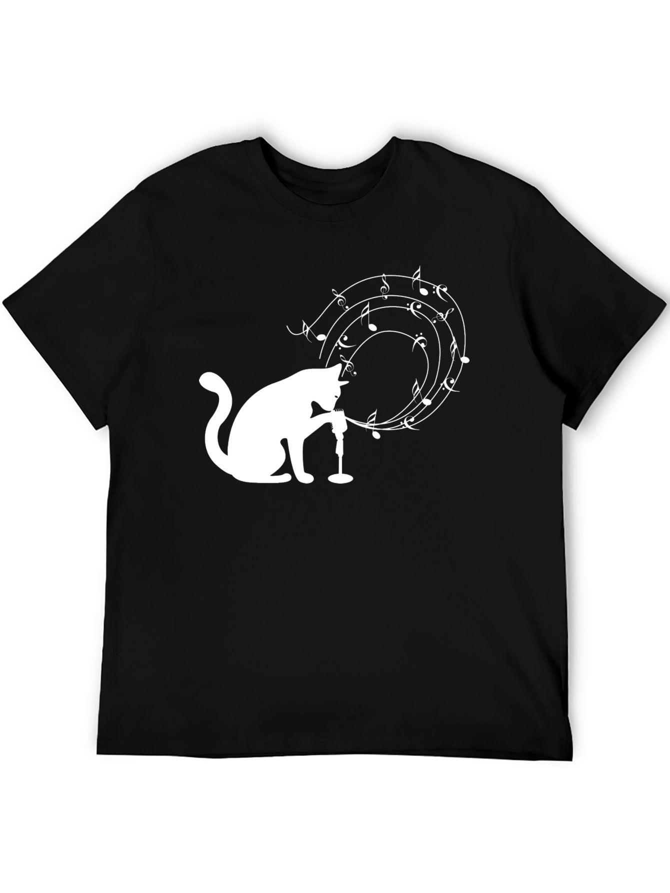 Cat Singer T-Shirt: Musical Cat Design