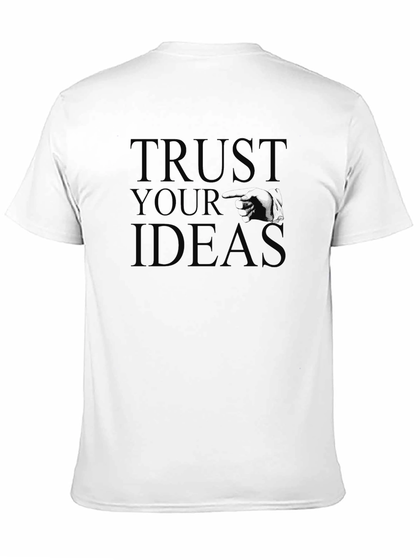 Trust Your Ideas Graphic Print Black T-Shirt