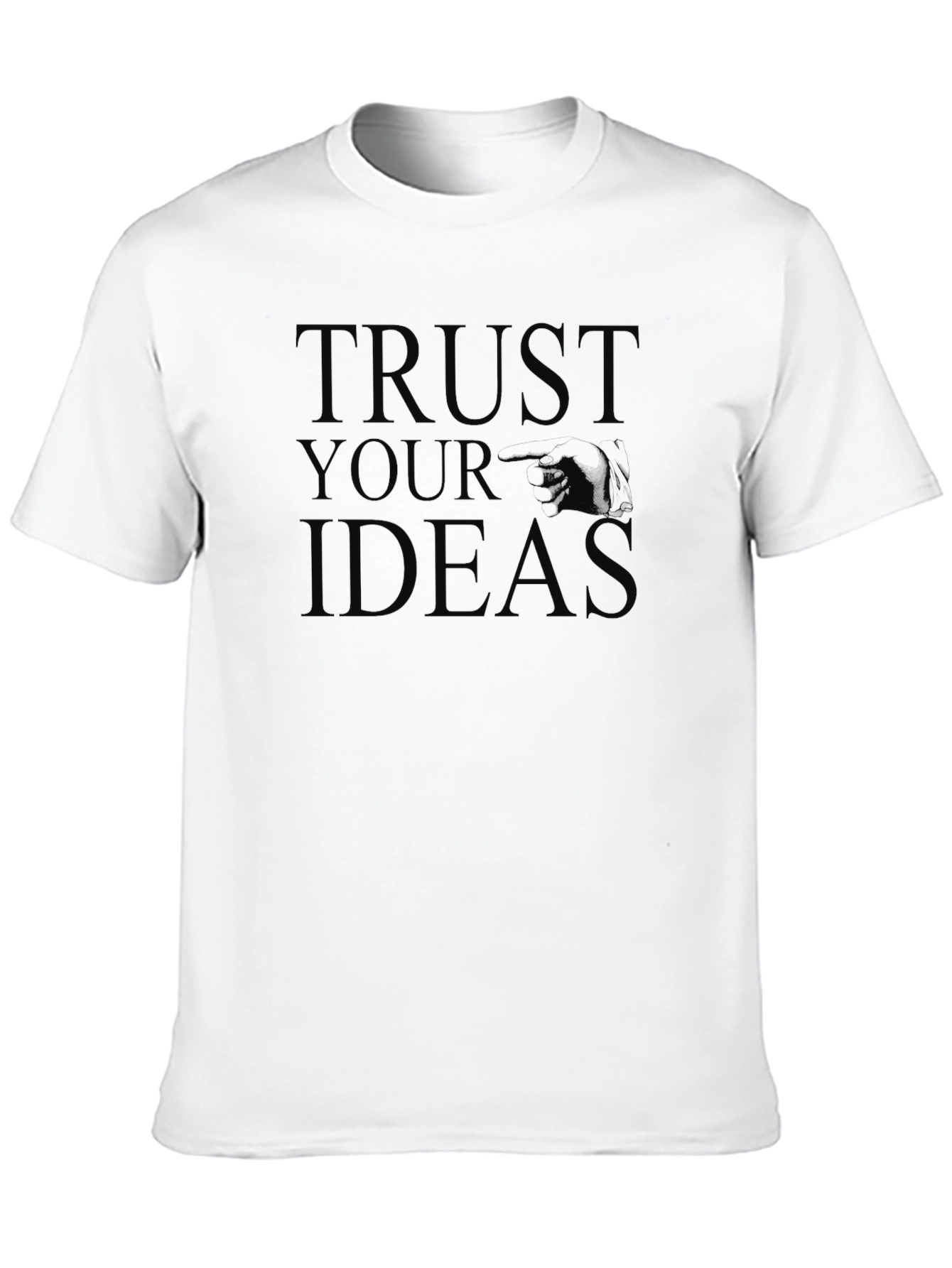 Trust Your Ideas Graphic Print Black T-Shirt