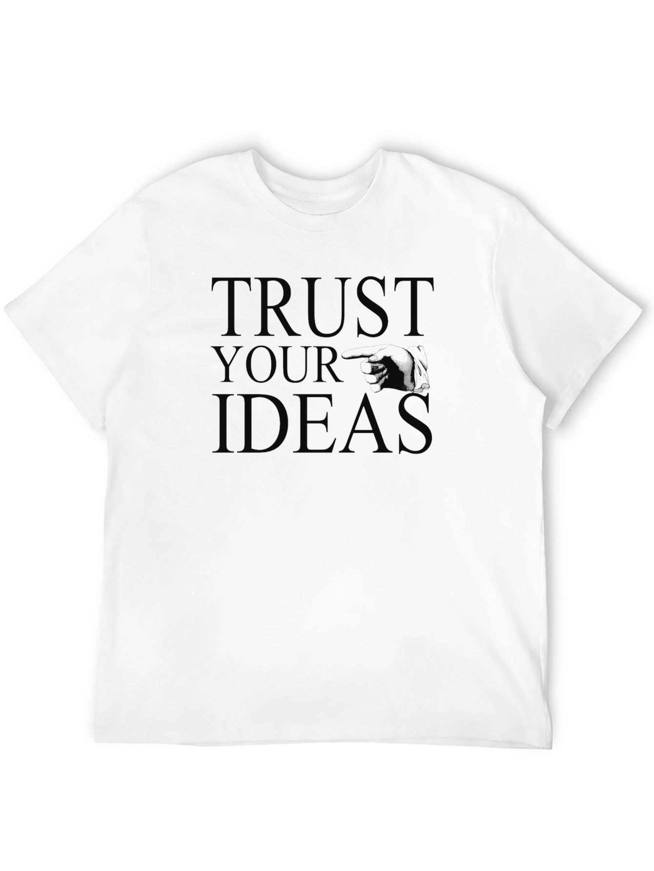 Trust Your Ideas Graphic Print Black T-Shirt