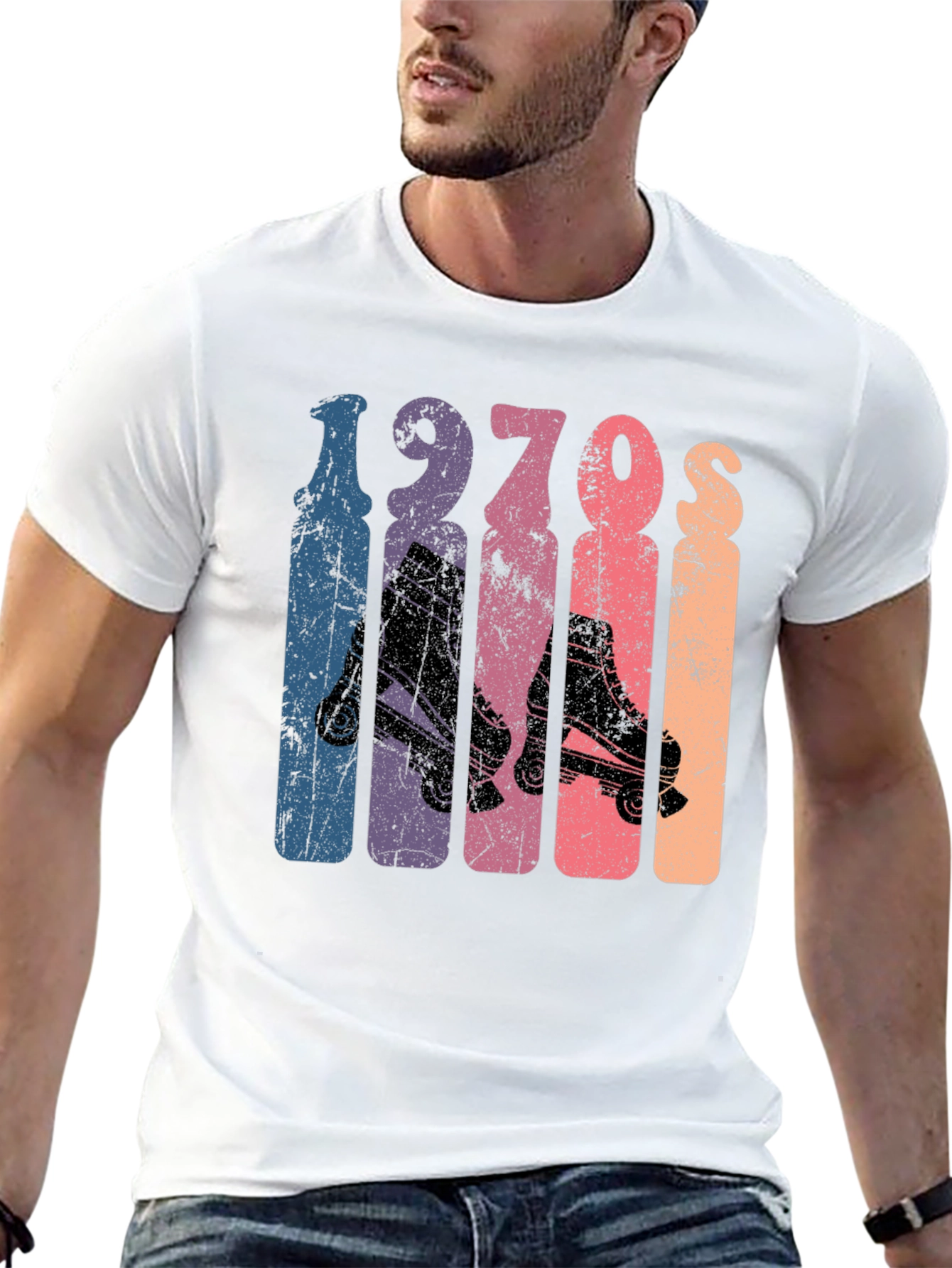 Retro 1970s Roller Skate T-Shirt
