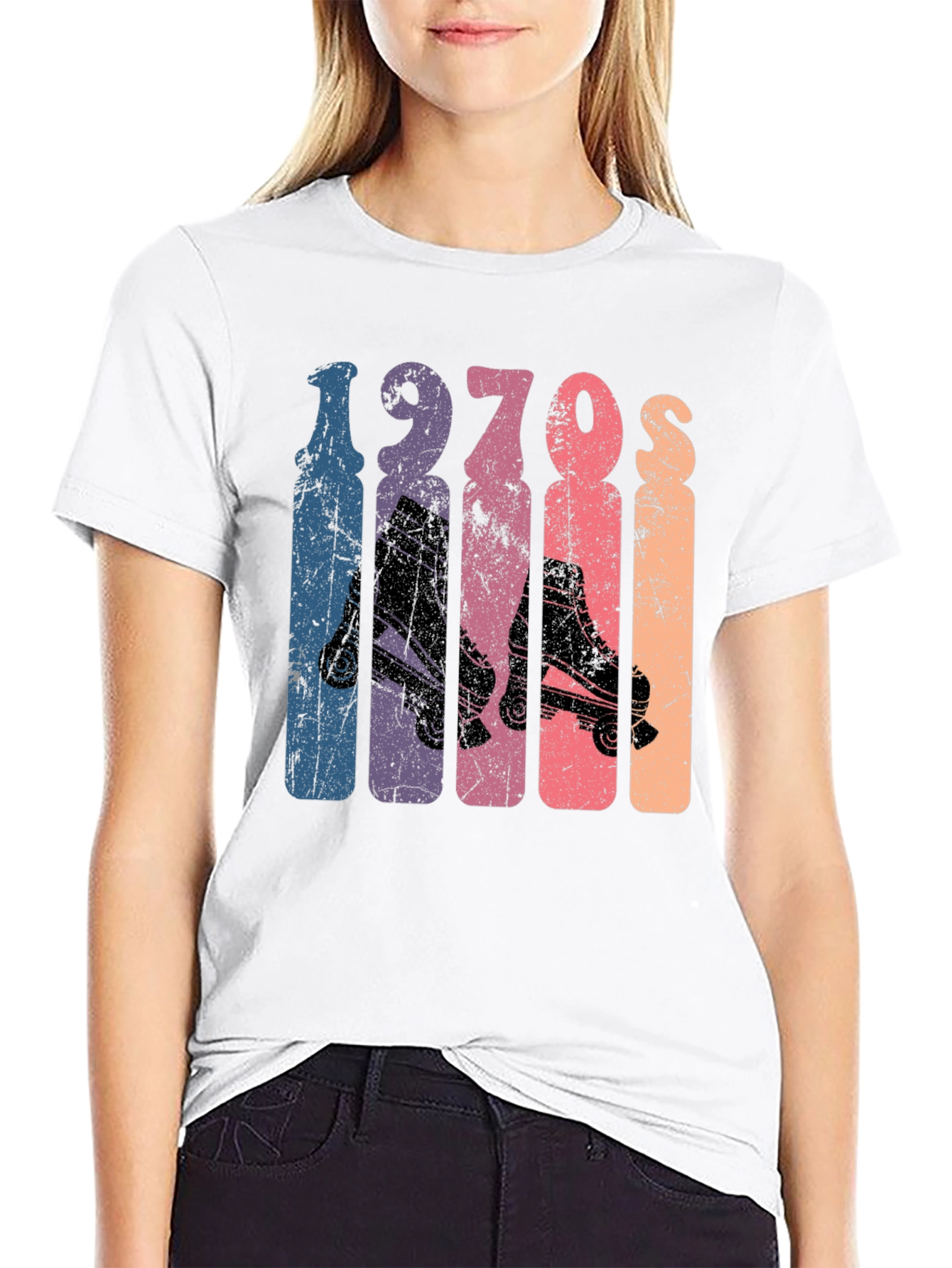 Retro 1970s Roller Skate T-Shirt