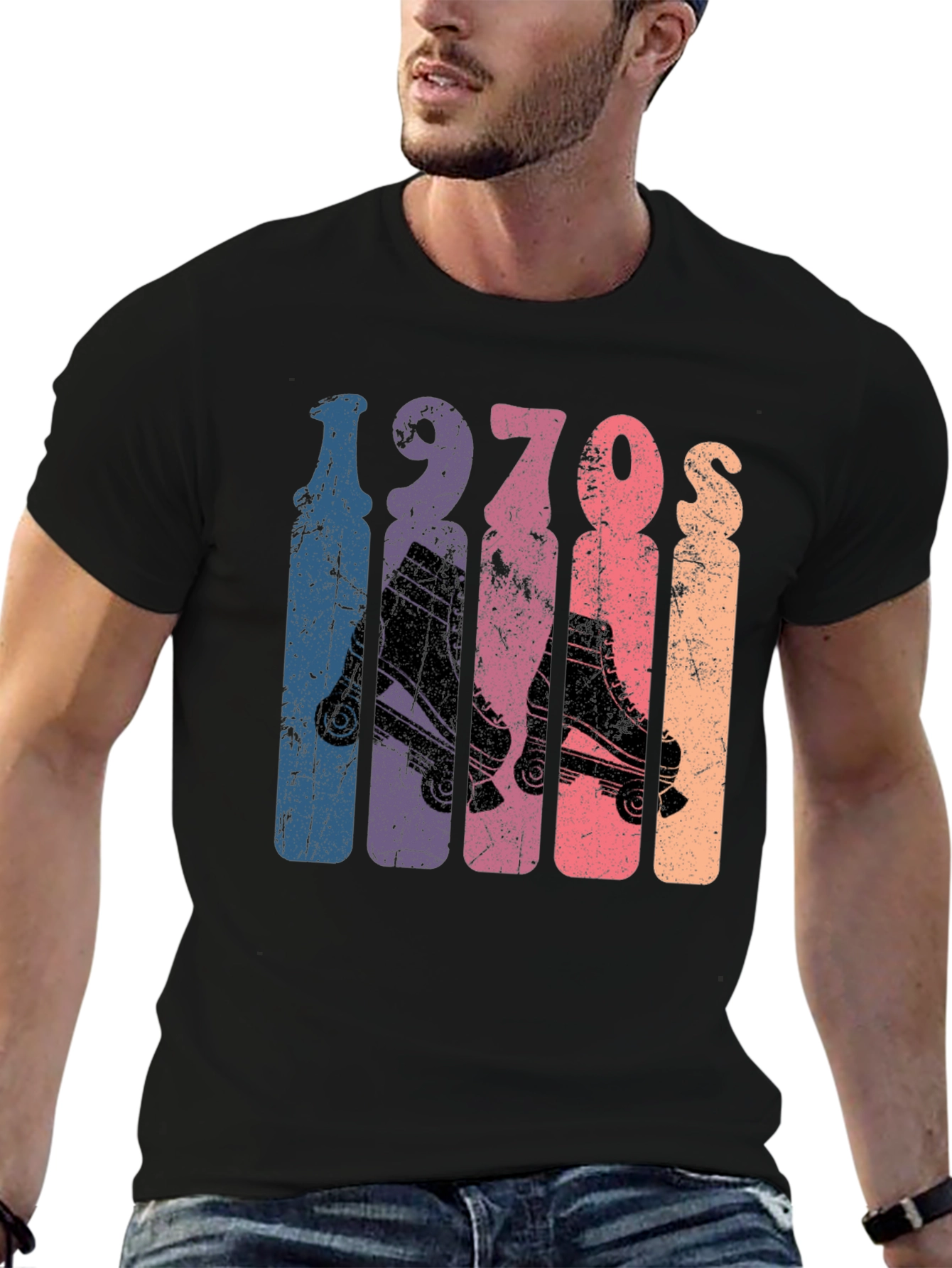 Retro 1970s Roller Skate T-Shirt