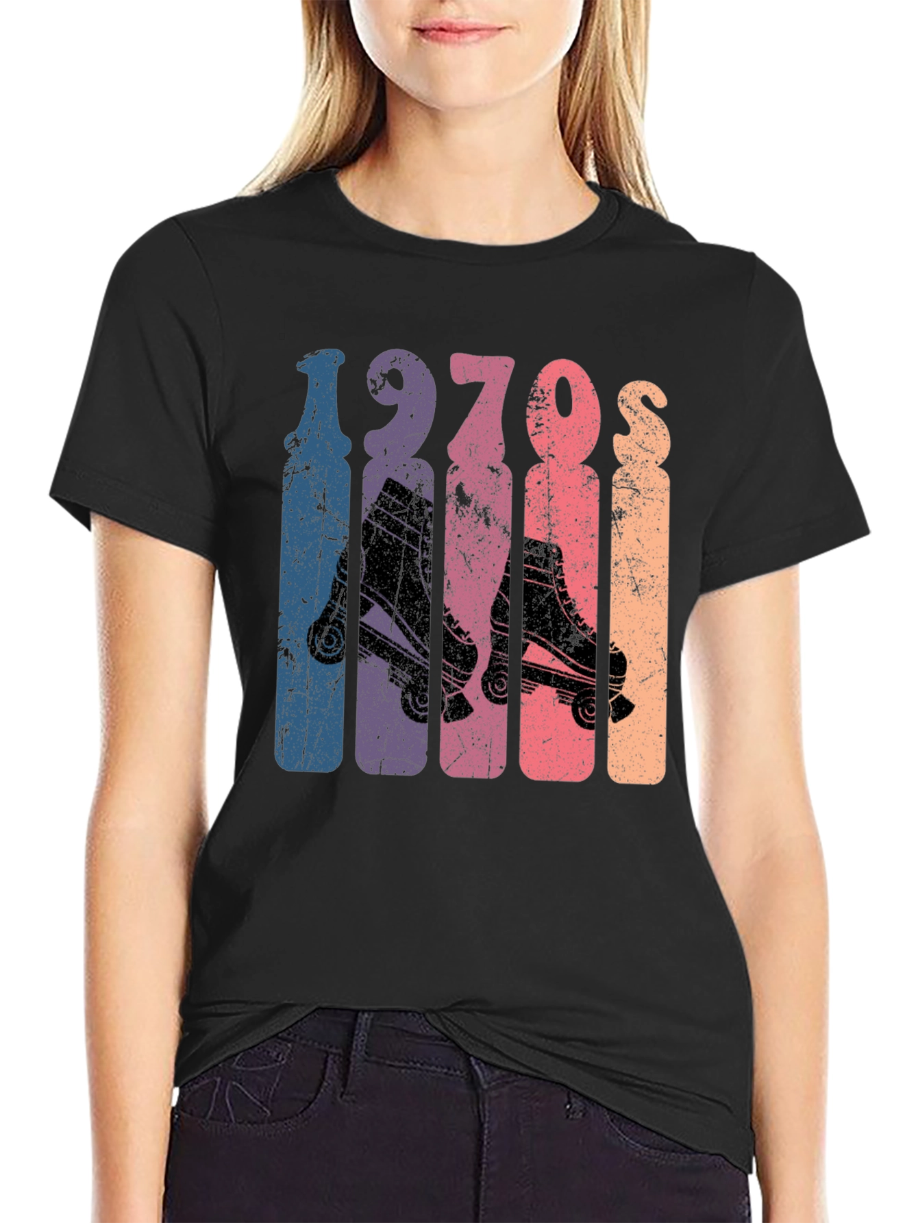 Retro 1970s Roller Skate T-Shirt