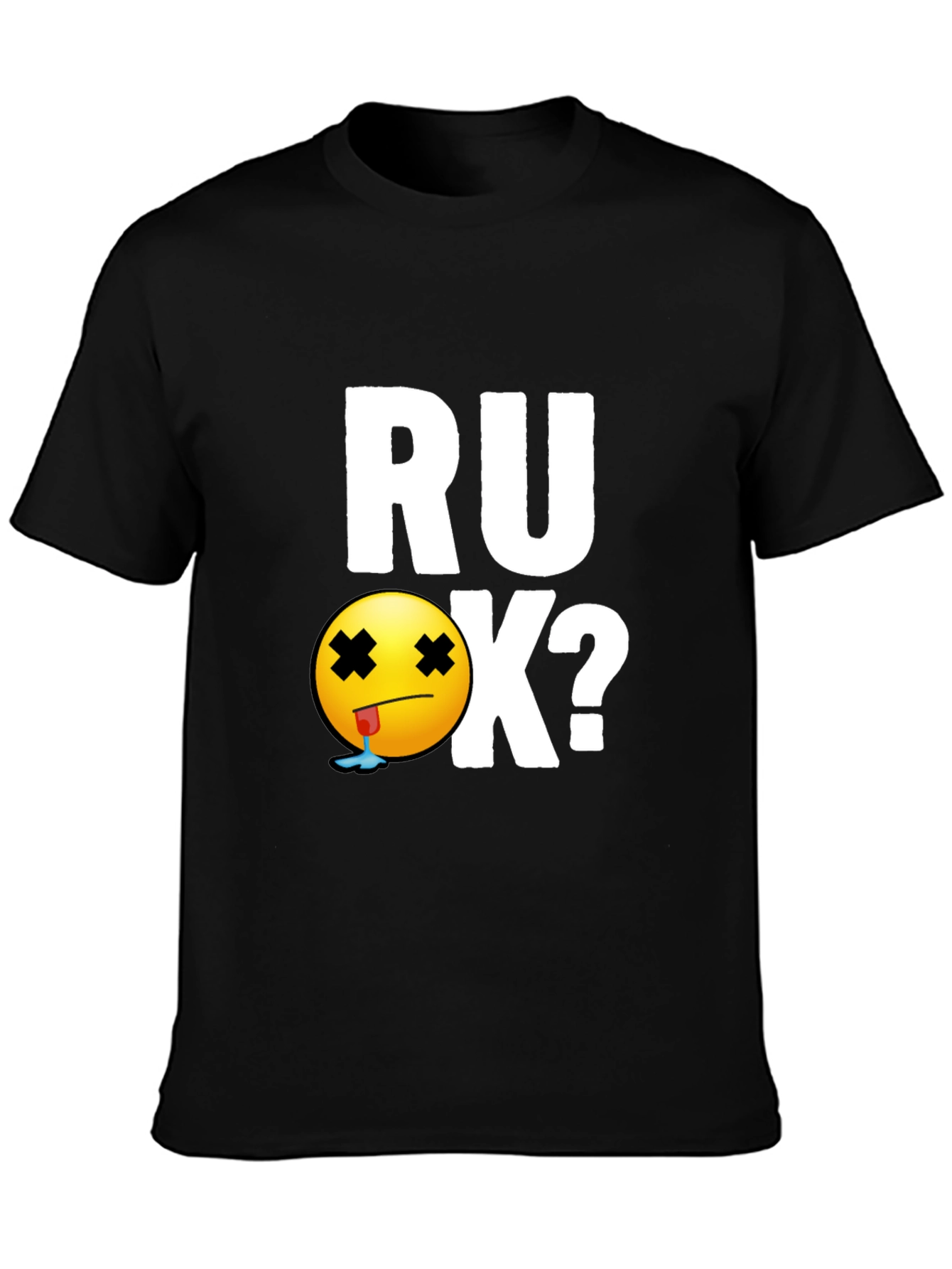RU OK? Graphic T-Shirt - Black Cotton Tee
