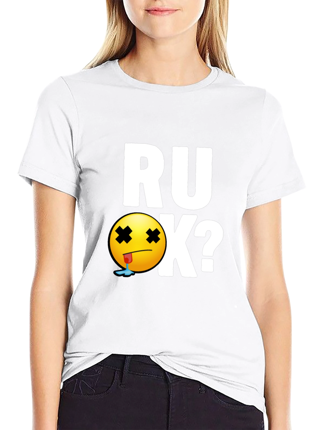 RU OK? Graphic T-Shirt - Black Cotton Tee