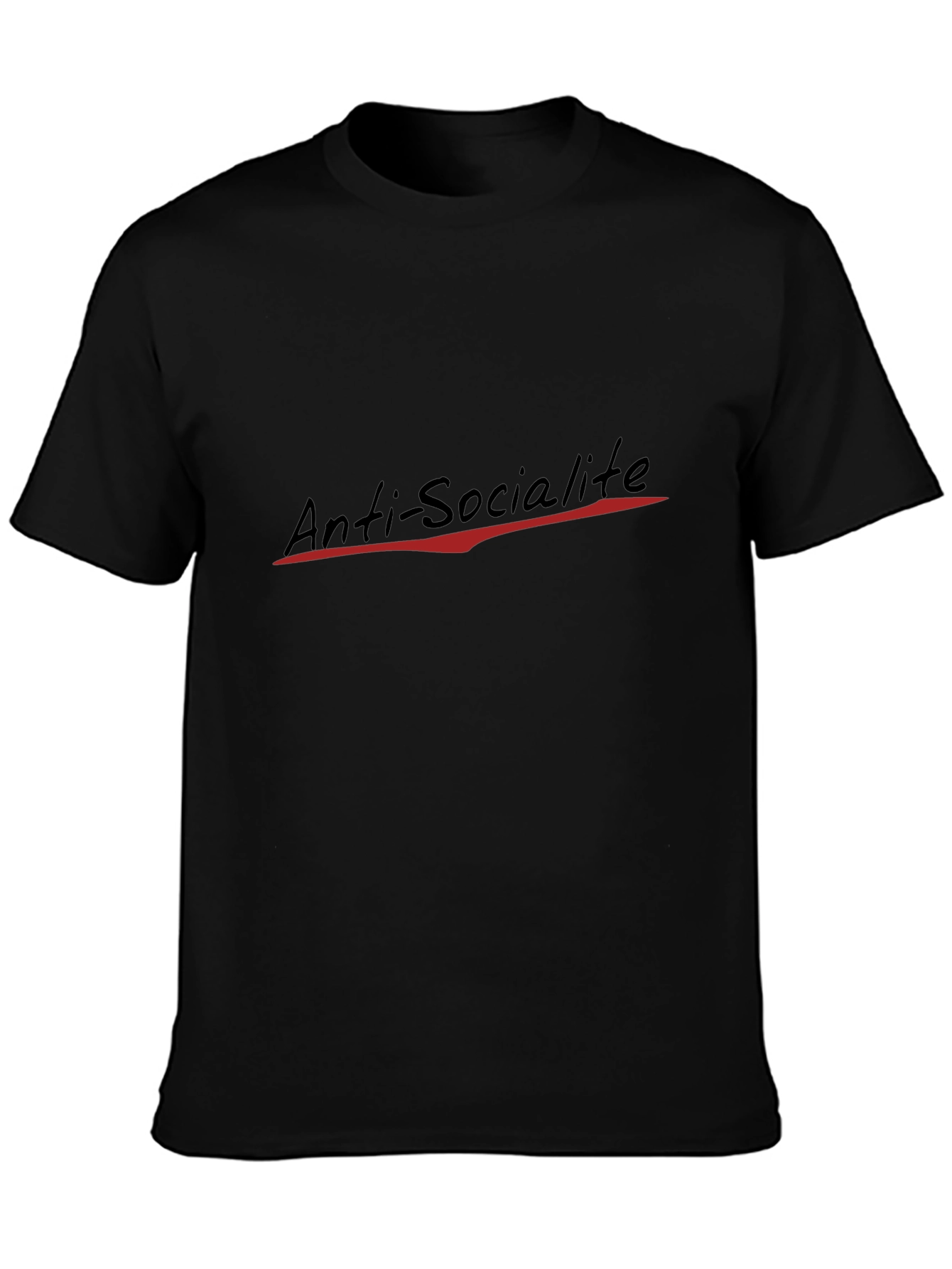 Anti-Socialite Black T-Shirt - Edgy & Unique Design