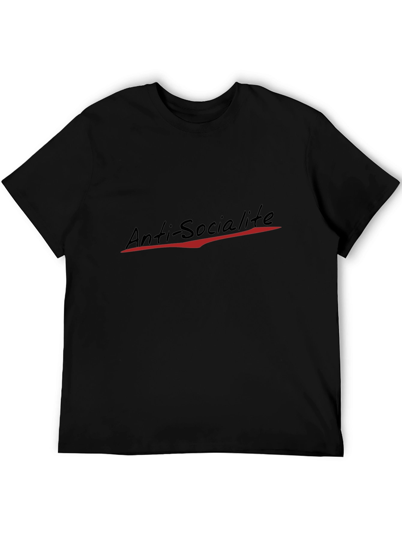 Anti-Socialite Black T-Shirt - Edgy & Unique Design