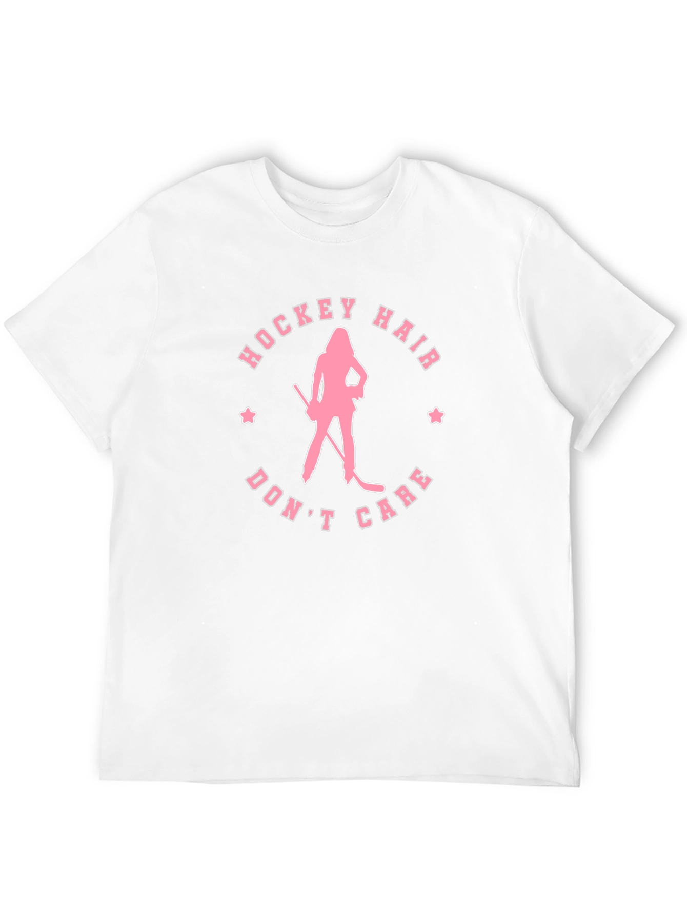 Hockey Hair Dont Care Graphic Tee