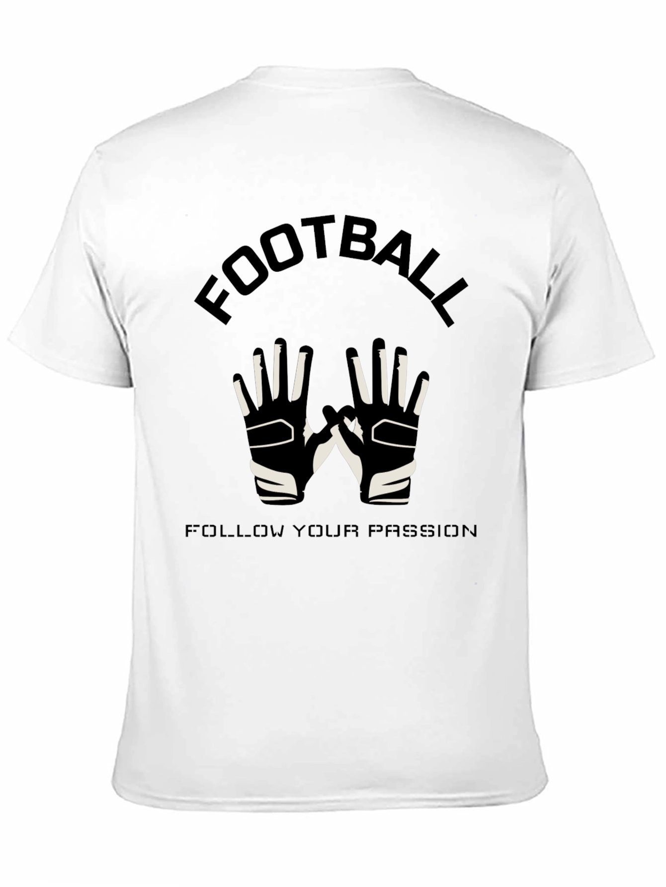 Football Passion Black Graphic T-Shirt