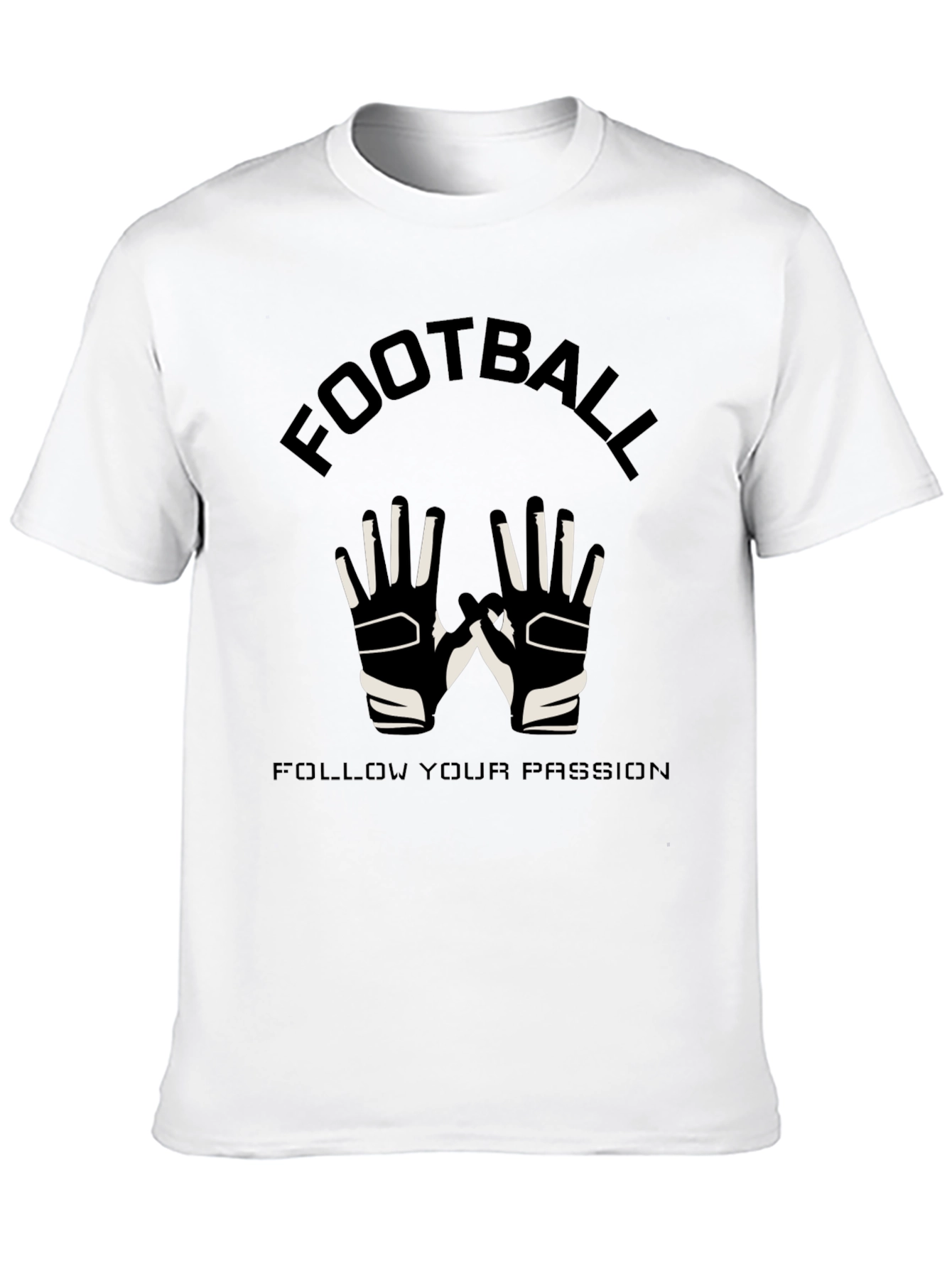 Football Passion Black Graphic T-Shirt