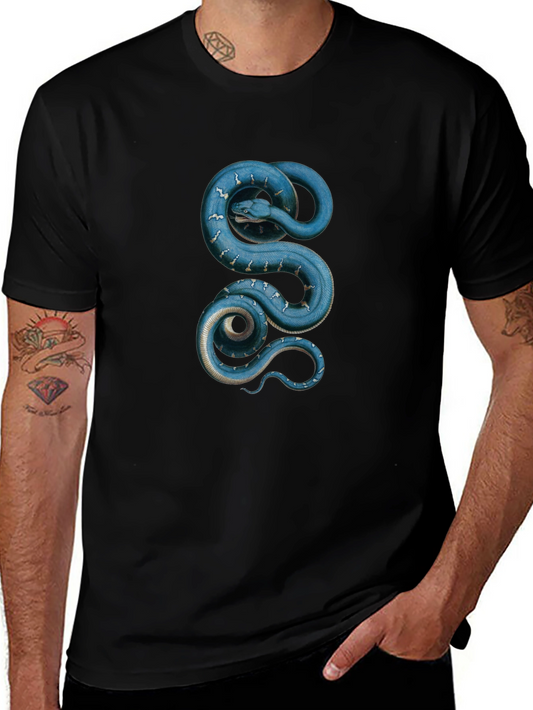 Serpentine T-Shirt - Blue Snake Graphic Tee