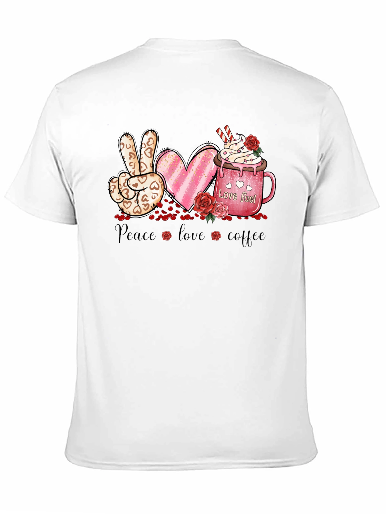 Peace Love Coffee Valentine T-Shirt