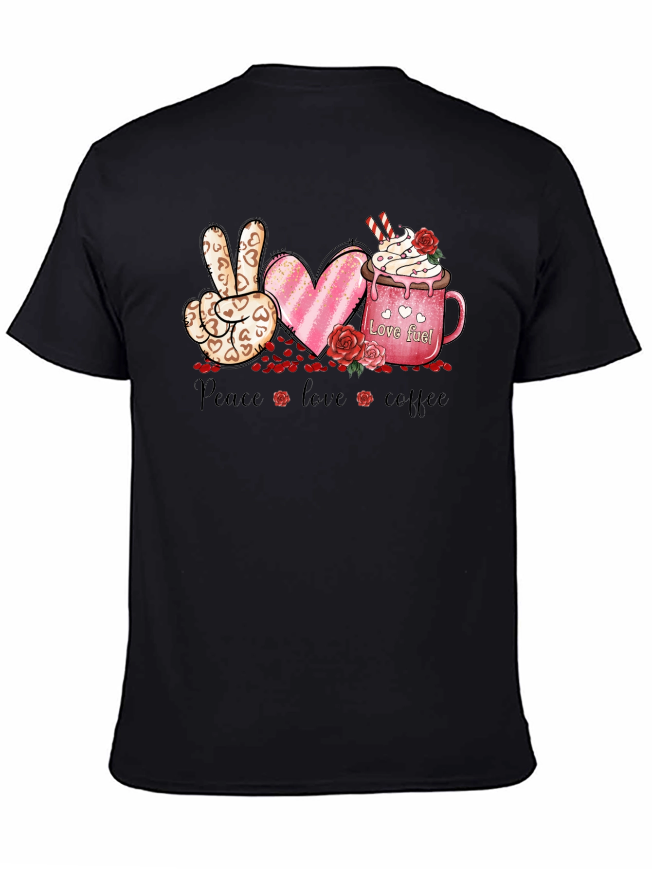 Peace Love Coffee Valentine T-Shirt