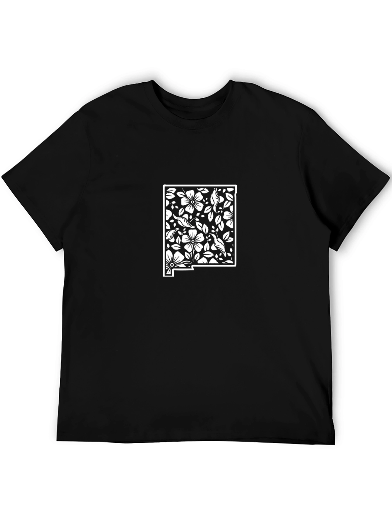 Floral New Mexico State Outline Tee